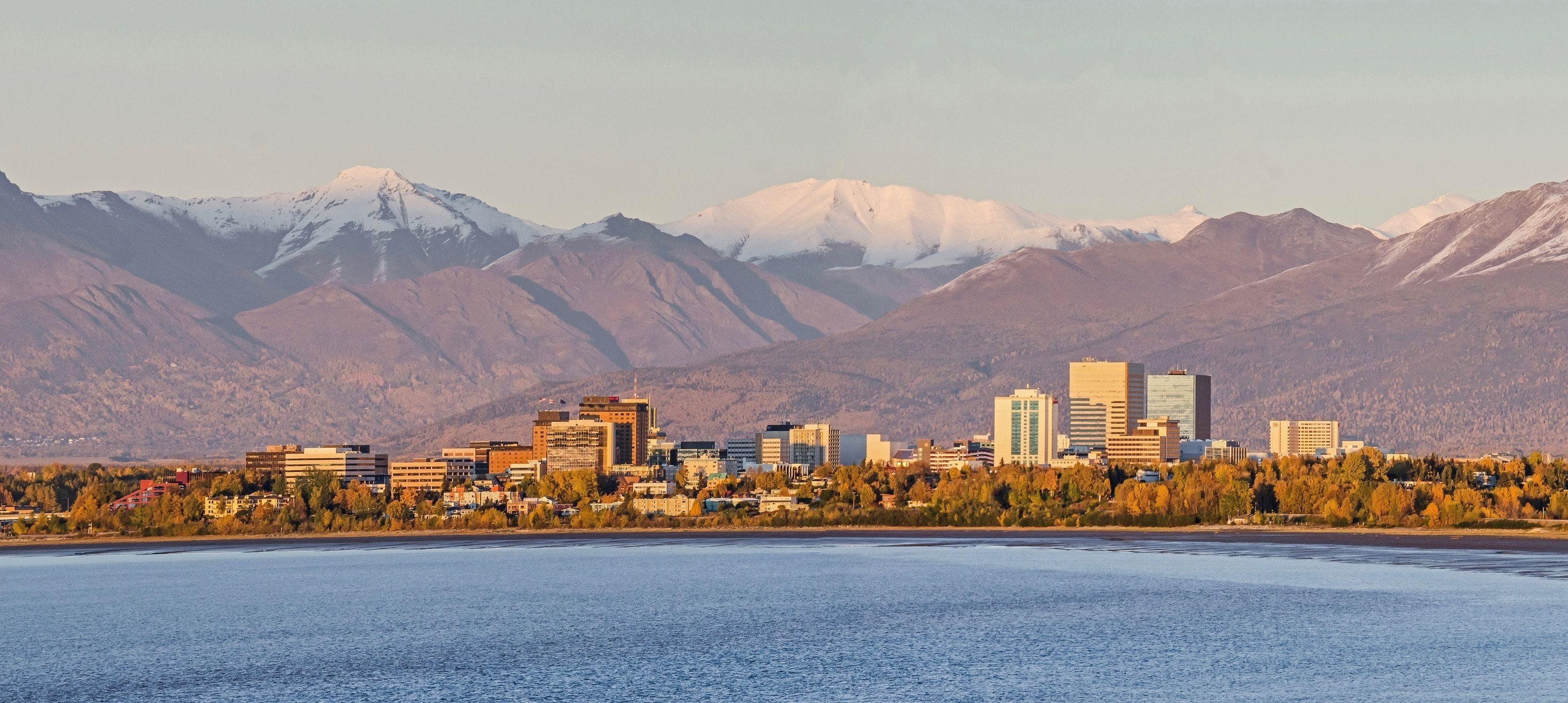 Anchorage, HD, Alaska, Stadt, Abbild, 3340x1500 Dual Screen Desktop