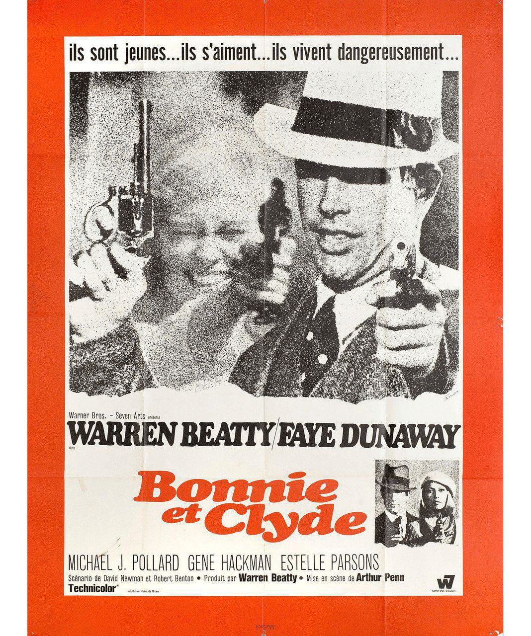 Bonnie Clyde, 1967, Französisches Poster, Film, Kriminaldrama, 1070x1280 HD Handy