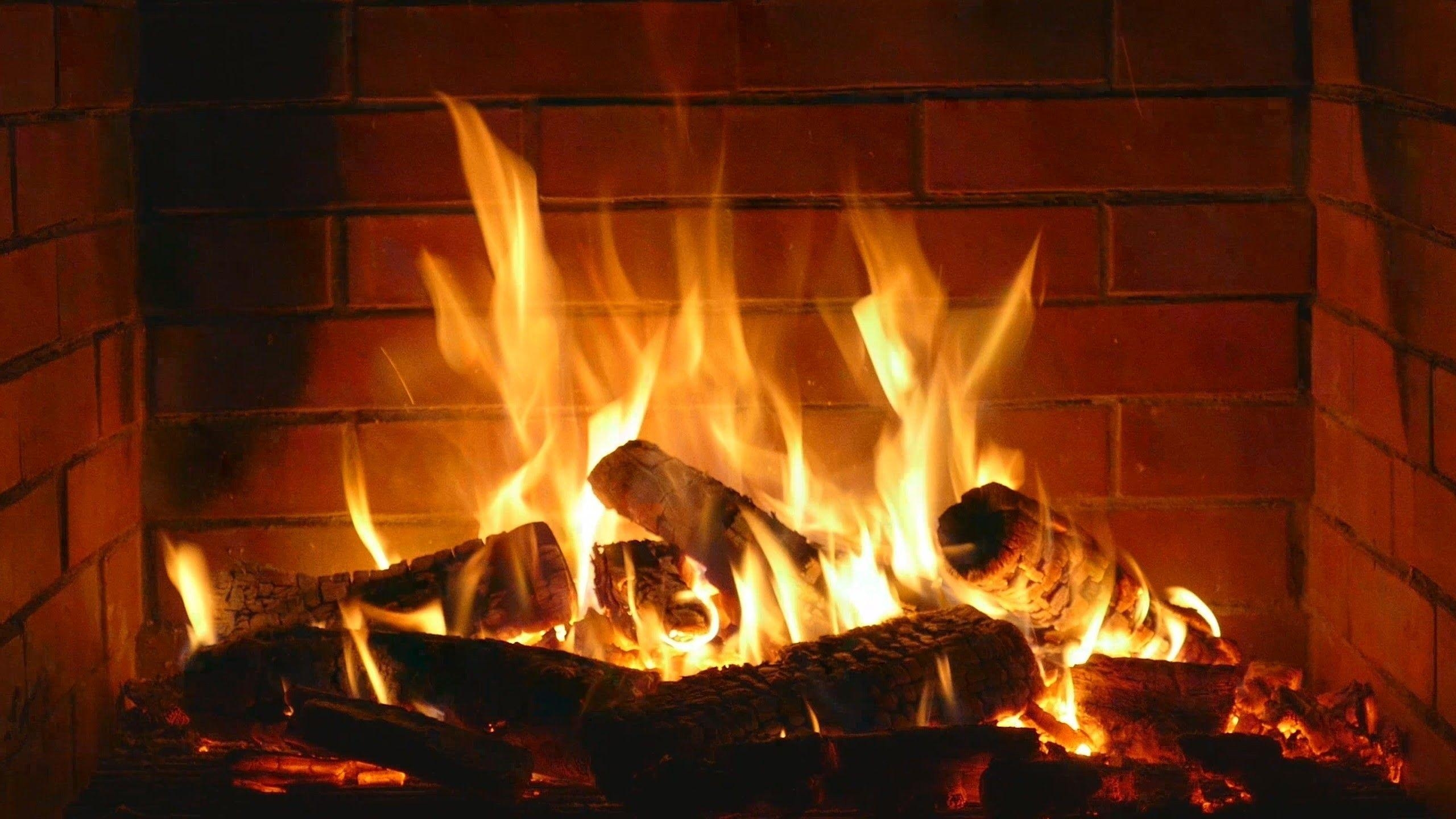 Kamin, Desktop, Feuerstelle, Hintergrund, Warm, 2560x1440 HD Desktop