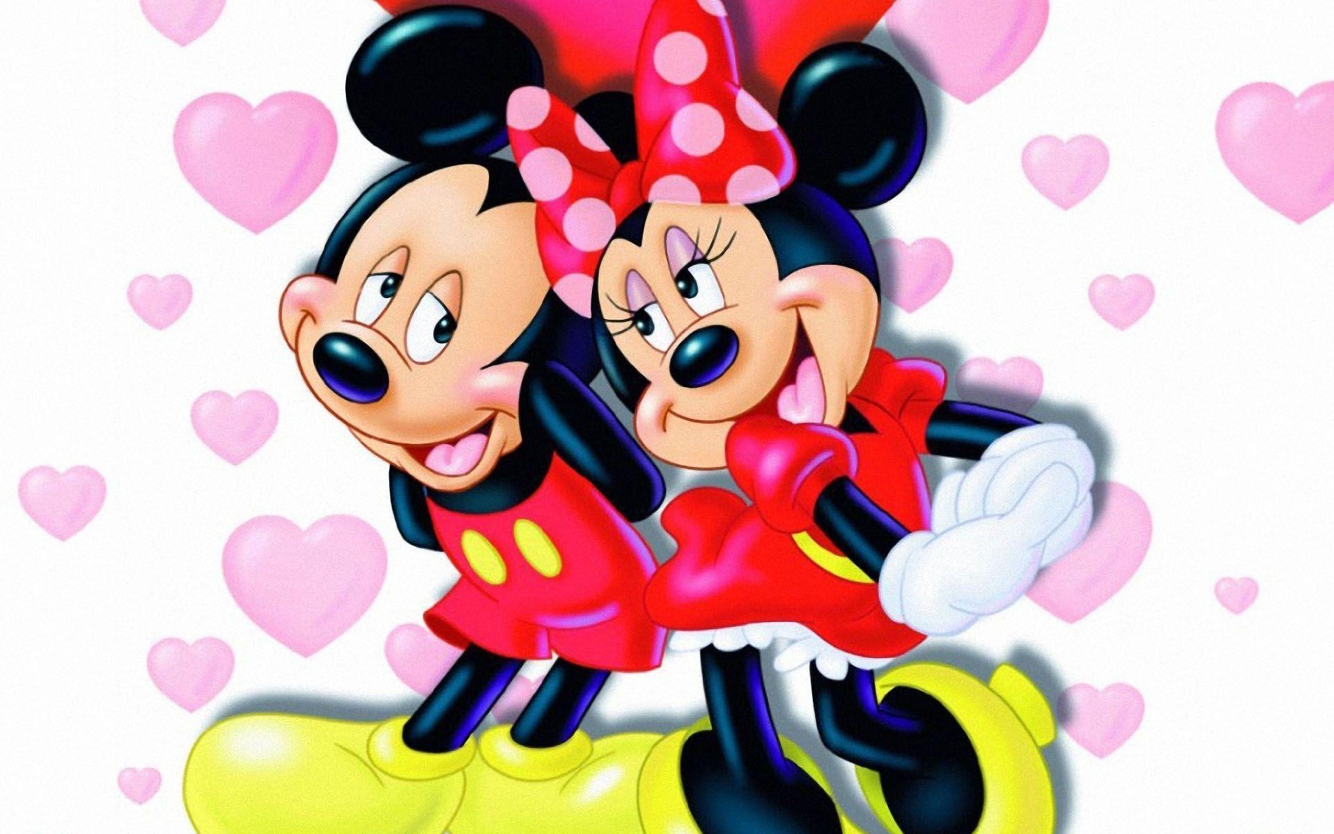 Mickey und Minnie Mouse, Disney, Cartoon, PIaarig, Bild, 1920x1200 HD Desktop