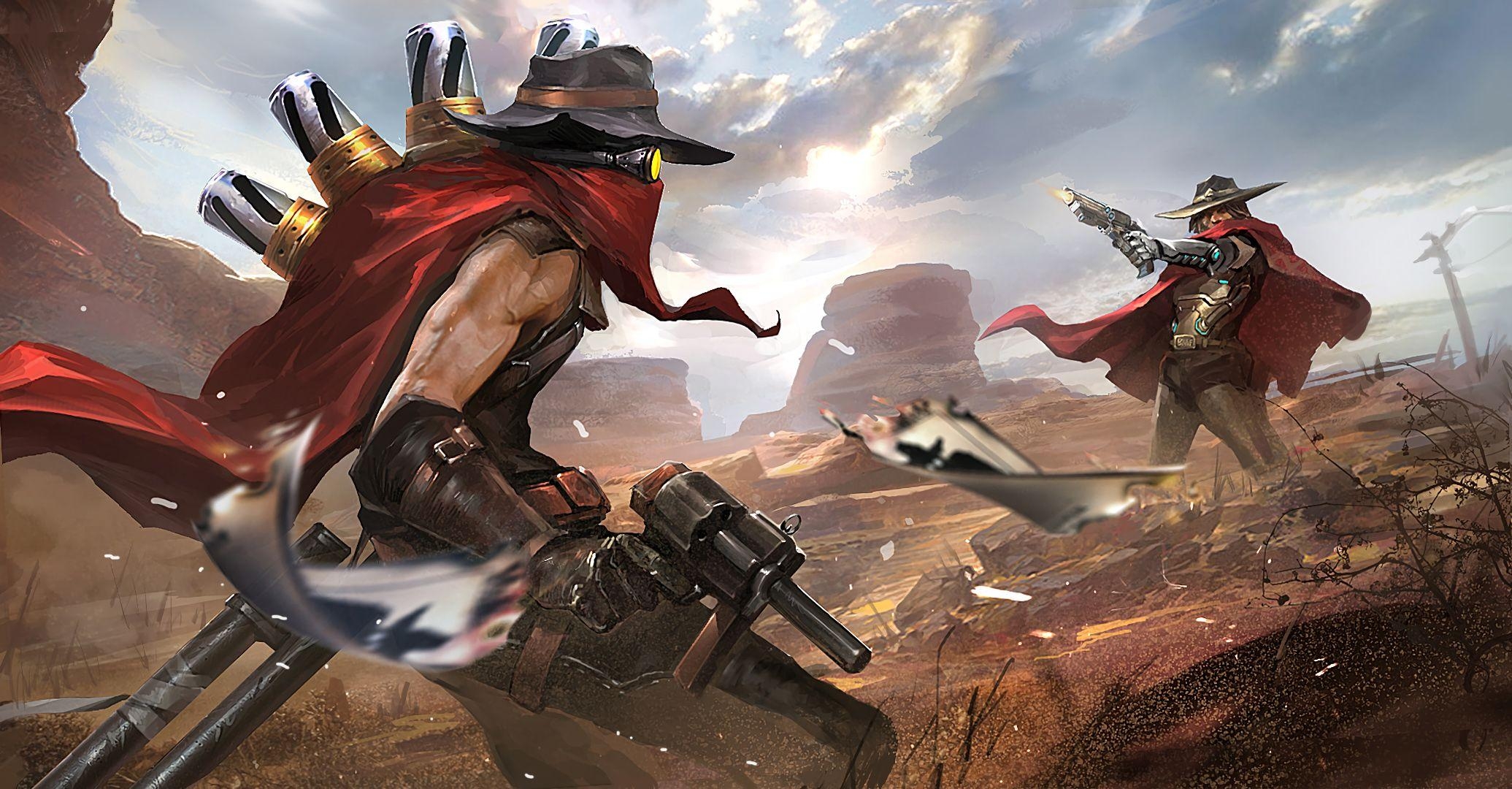 High Noon, Jhin, McCree, Duell, Gaming, 2080x1080 HD Desktop