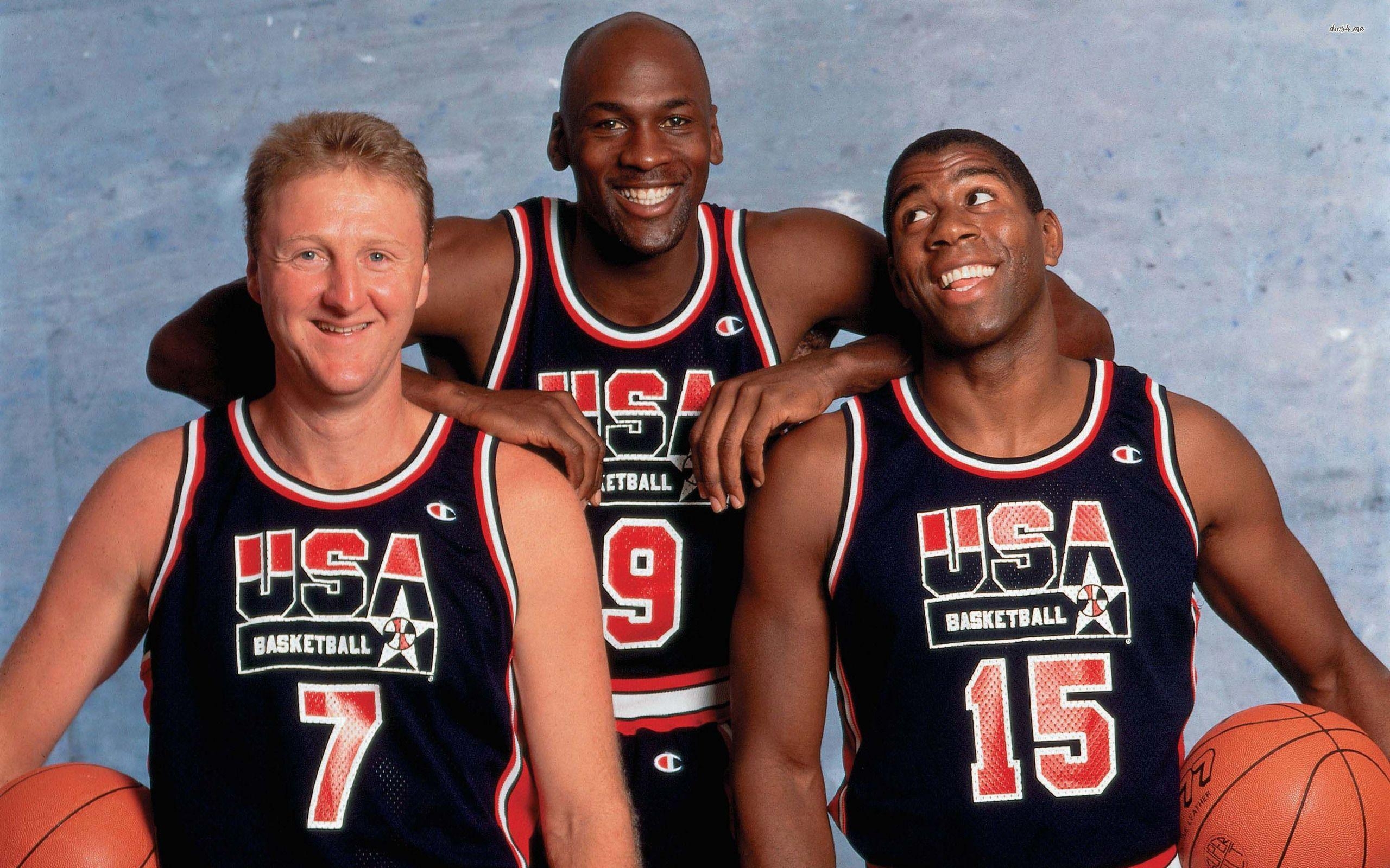 Larry Bird, Michael Jordan, Magic Johnson, NBA, Basketball, 2560x1600 HD Desktop