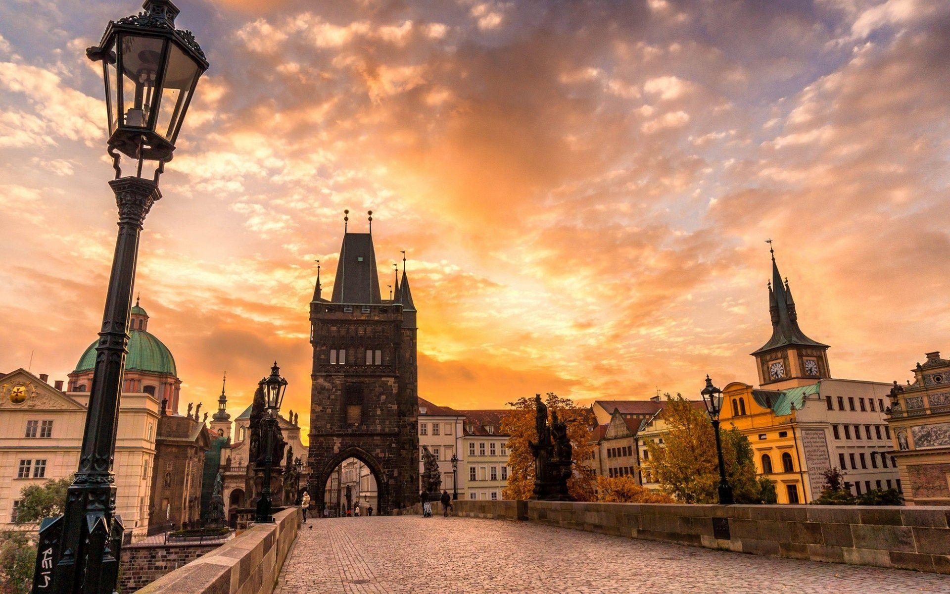 Karlsbrücke, Prag, Tschechien, Reise, Fluss, 1920x1200 HD Desktop