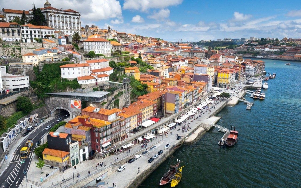 Douro Fluss, Porto, Portugal, Nachtansicht, Fotografie, 1280x800 HD Desktop