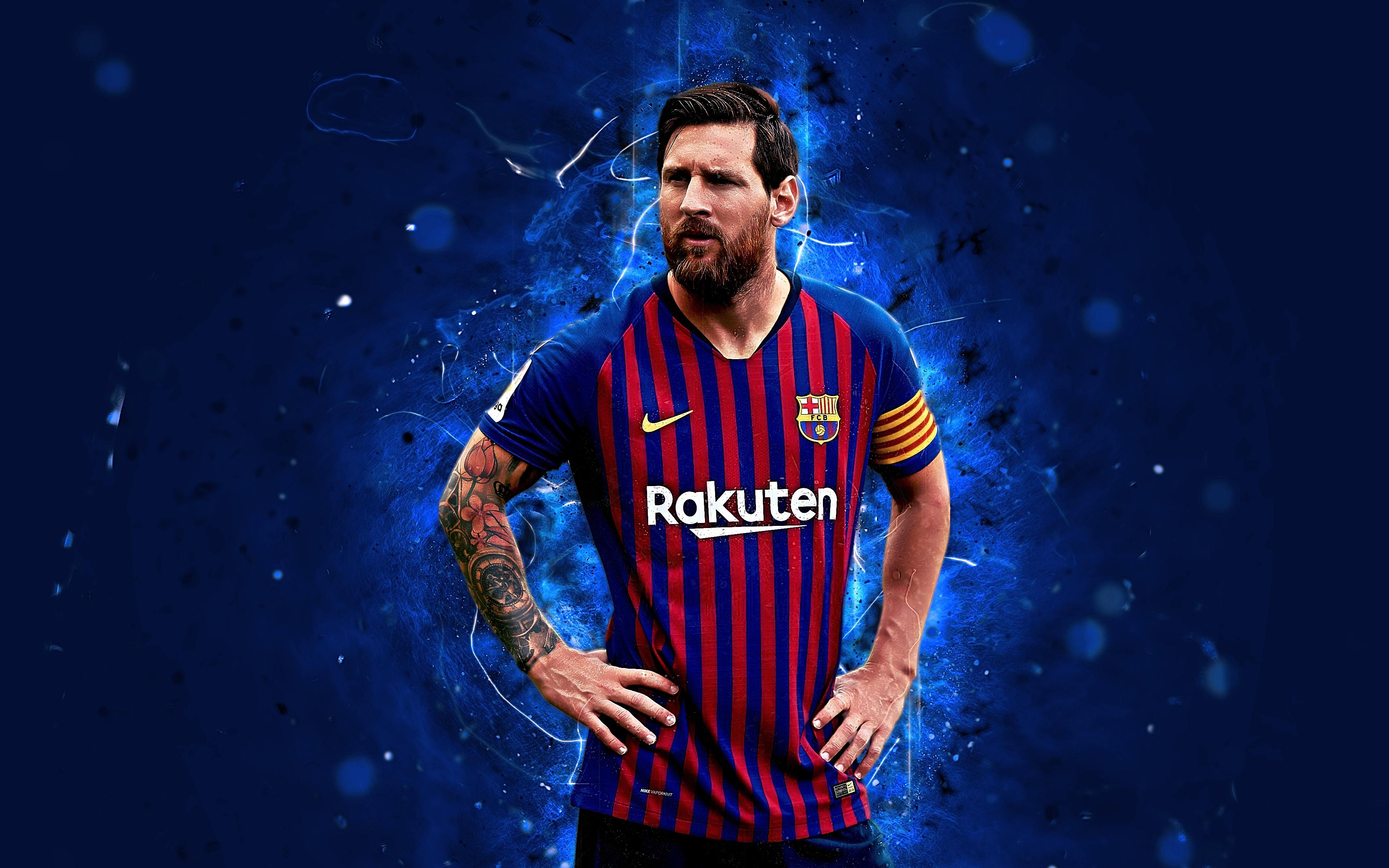 Lionel Messi, Barcelona, 4K, Ultra HD, Fußball, 3840x2400 4K Desktop