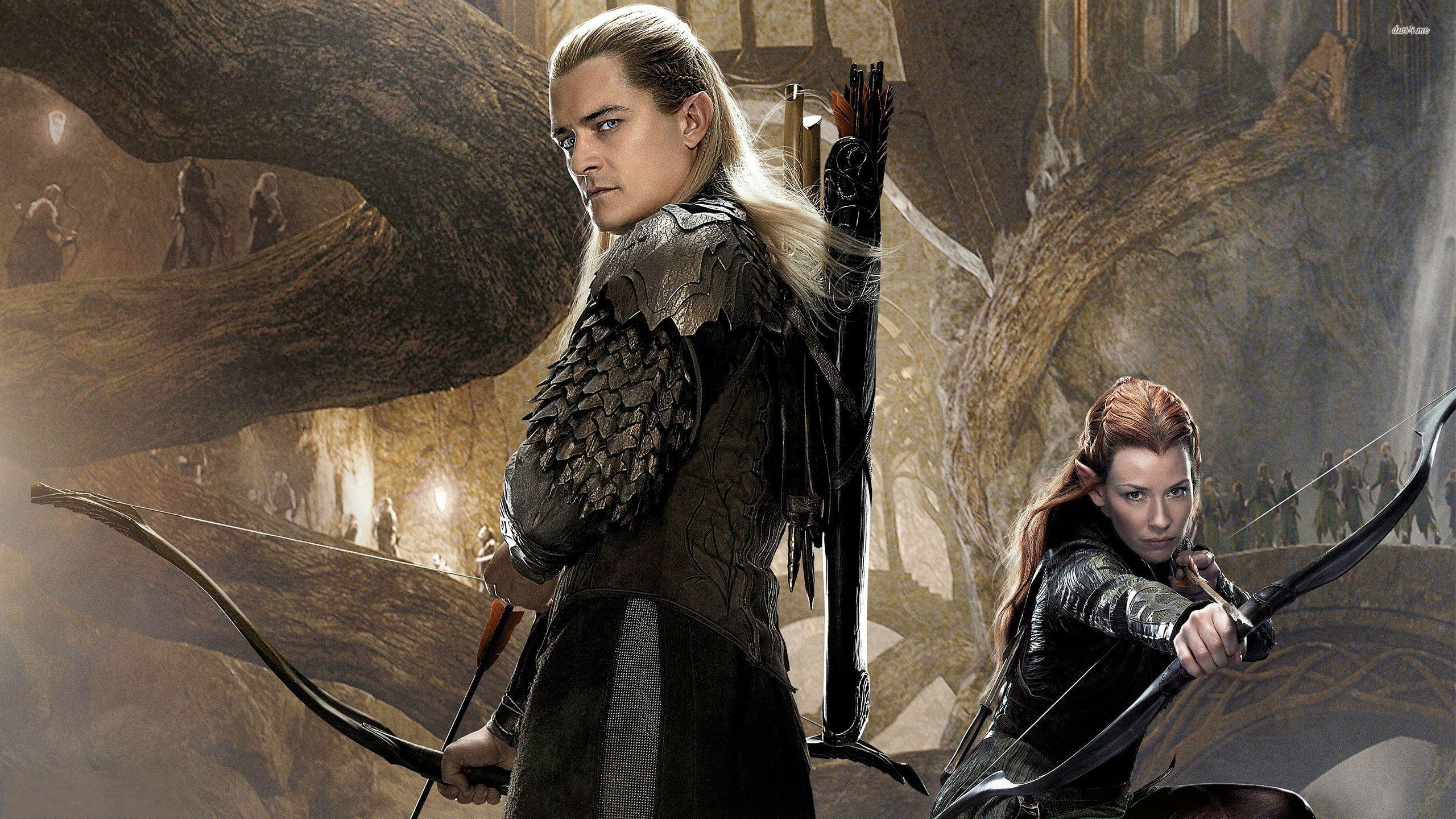 Legolas Tauriel, Bild, Hobbit, Filme, Wallpaper, 2560x1440 HD Desktop