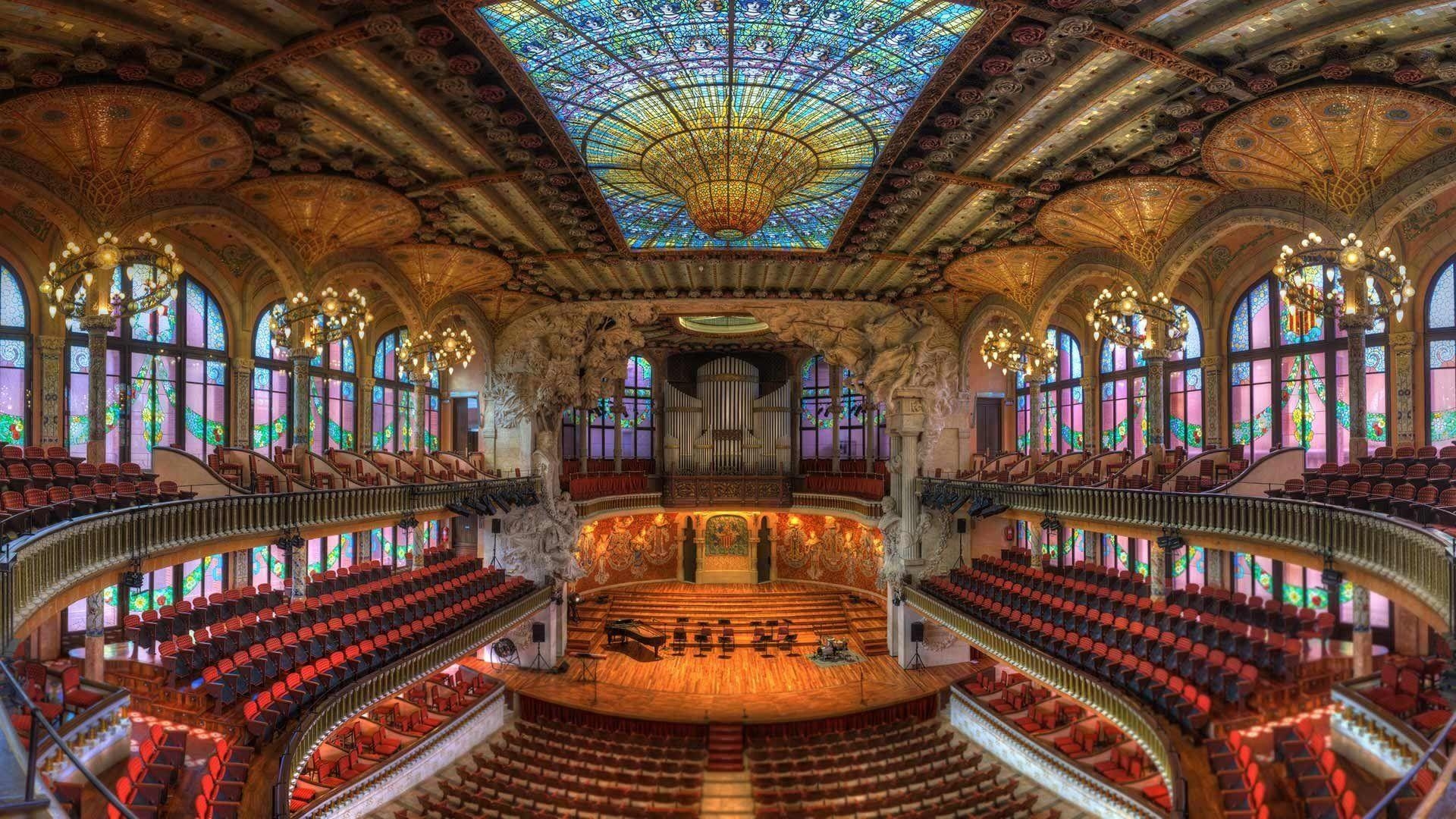 Palau de la Música, Katalanisch, Barcelona, Bing 2017, Fotografie, 1920x1080 Full HD Desktop