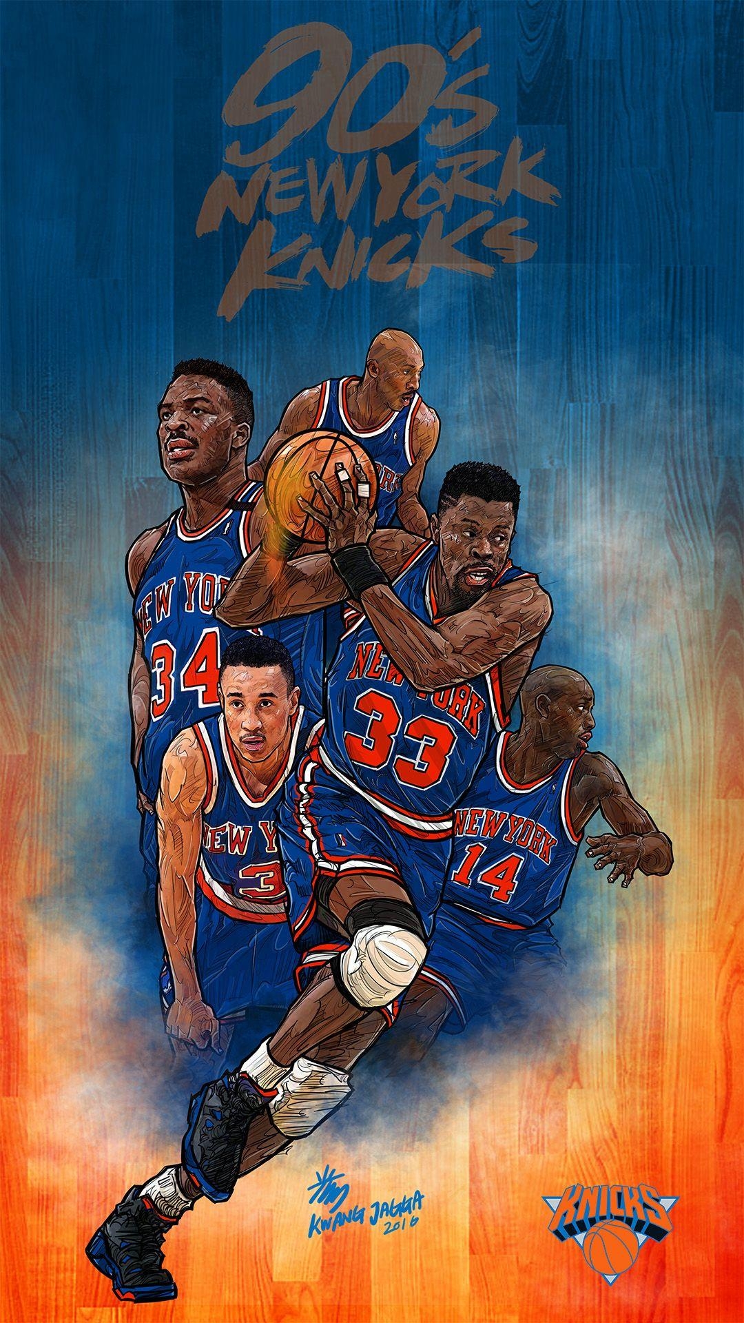 90er Jahre, New York Knicks, Smartphone, Sperrbildschirm, Basketball, 1080x1920 Full HD Handy