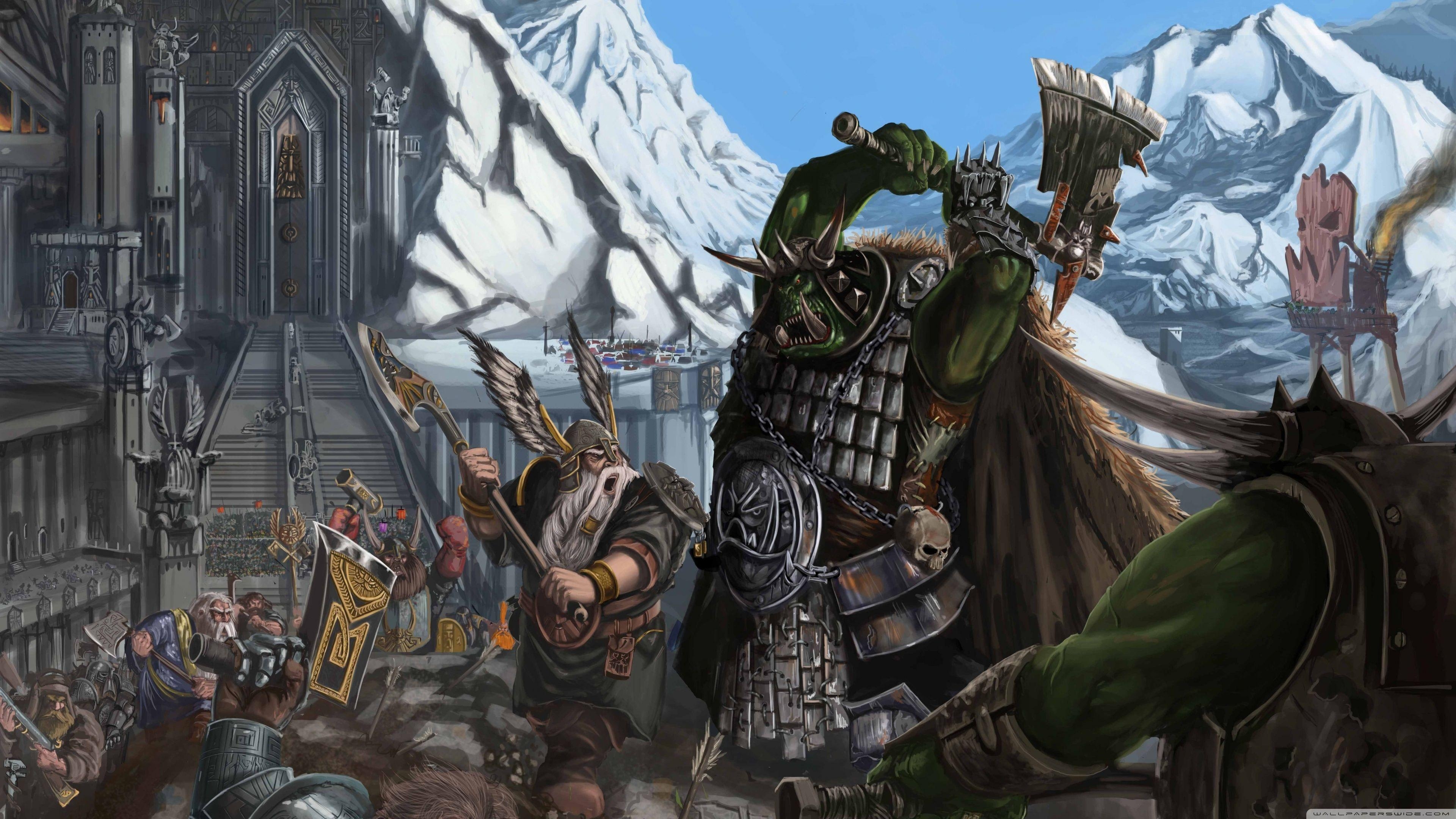 Fantasy Schlachten, HD Bild, Warhammer, 3840x2160 4K Desktop