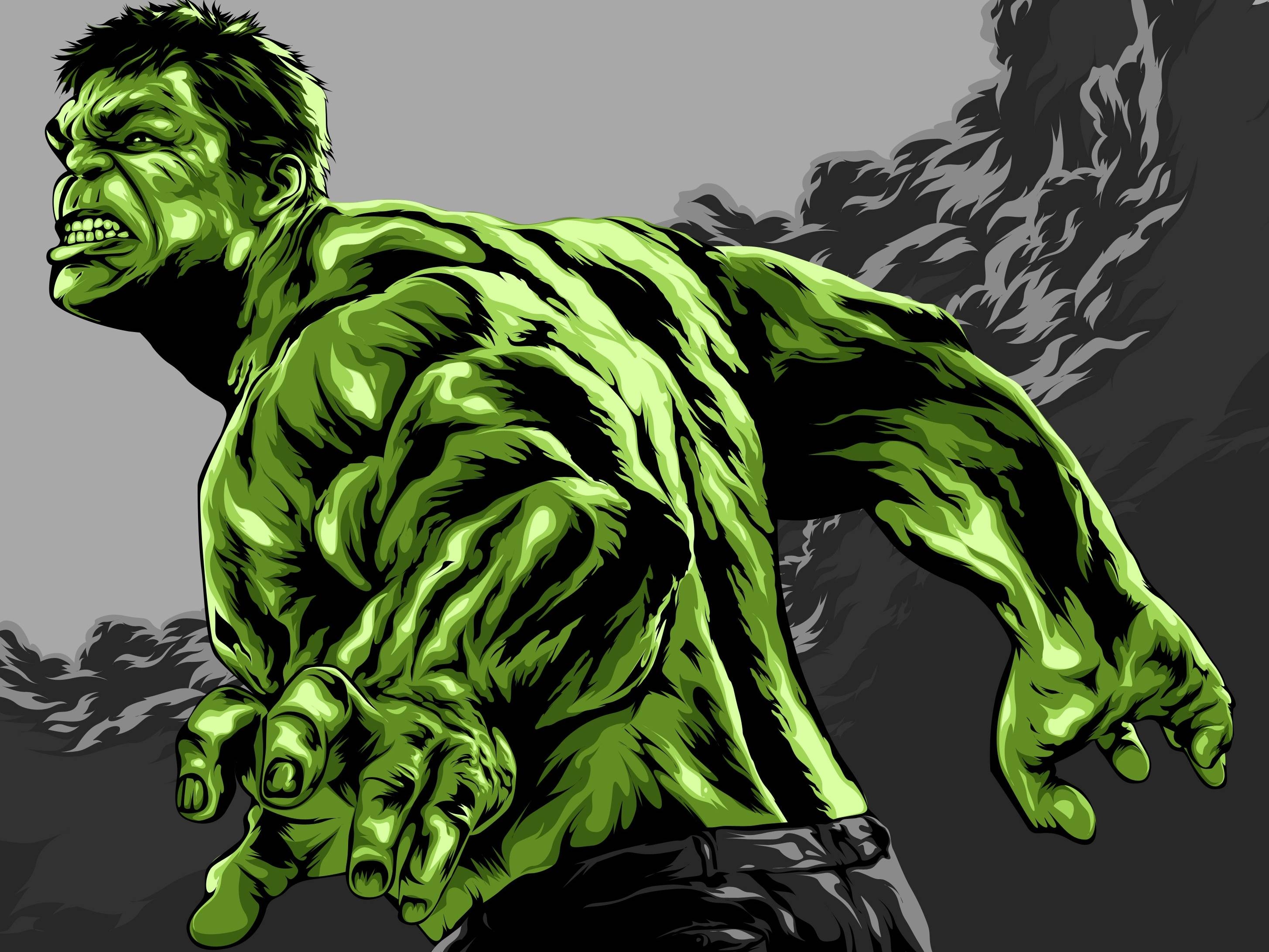 Hulk, Marvel Universum, Grün Riese, Comichintergrund, 4K Qualität, 2910x2190 HD Desktop