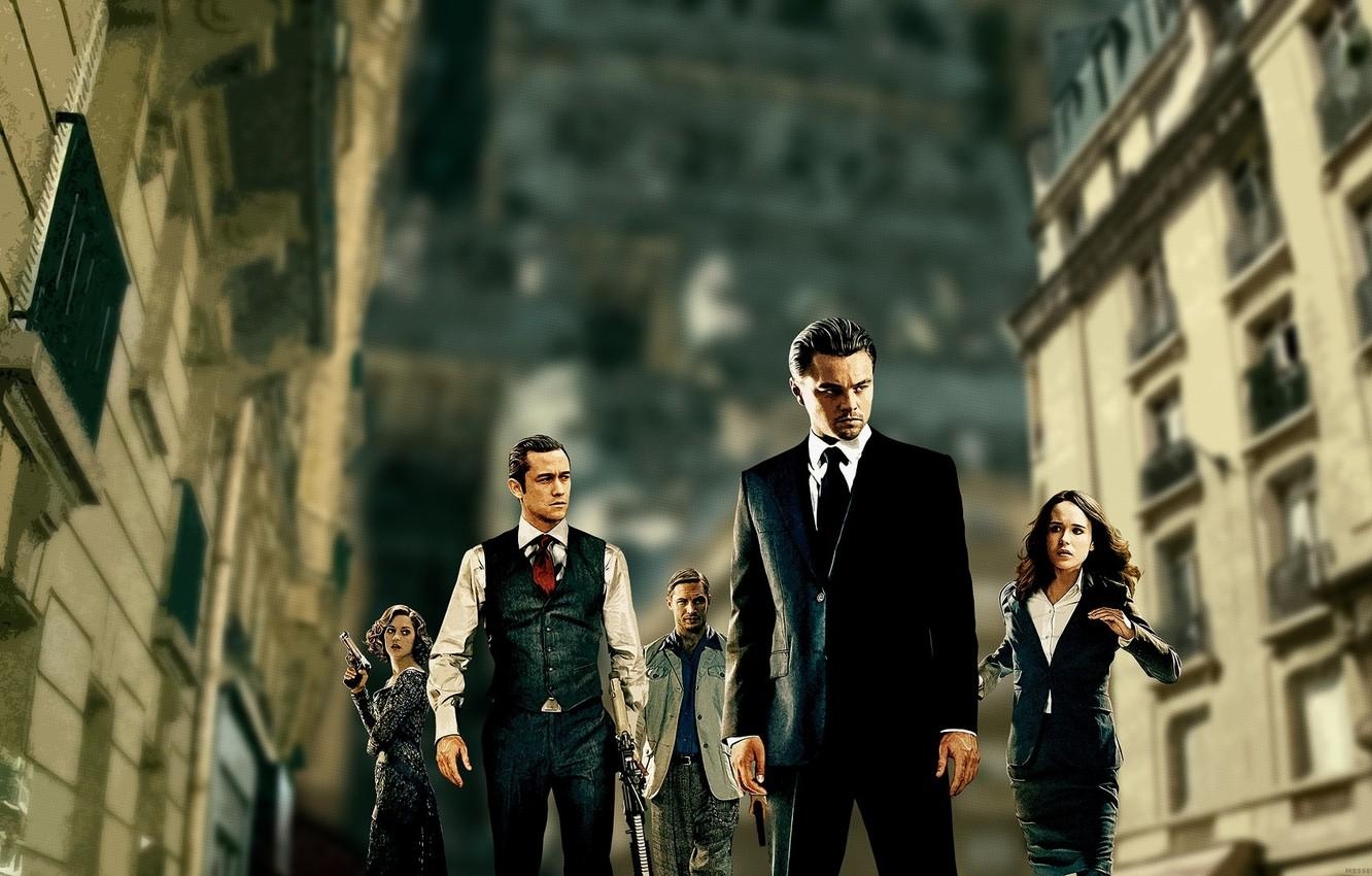 Inception, Joseph Gordon Levitt, Leonardo DiCaprio, Tom Hardy, Film, 1340x850 HD Desktop