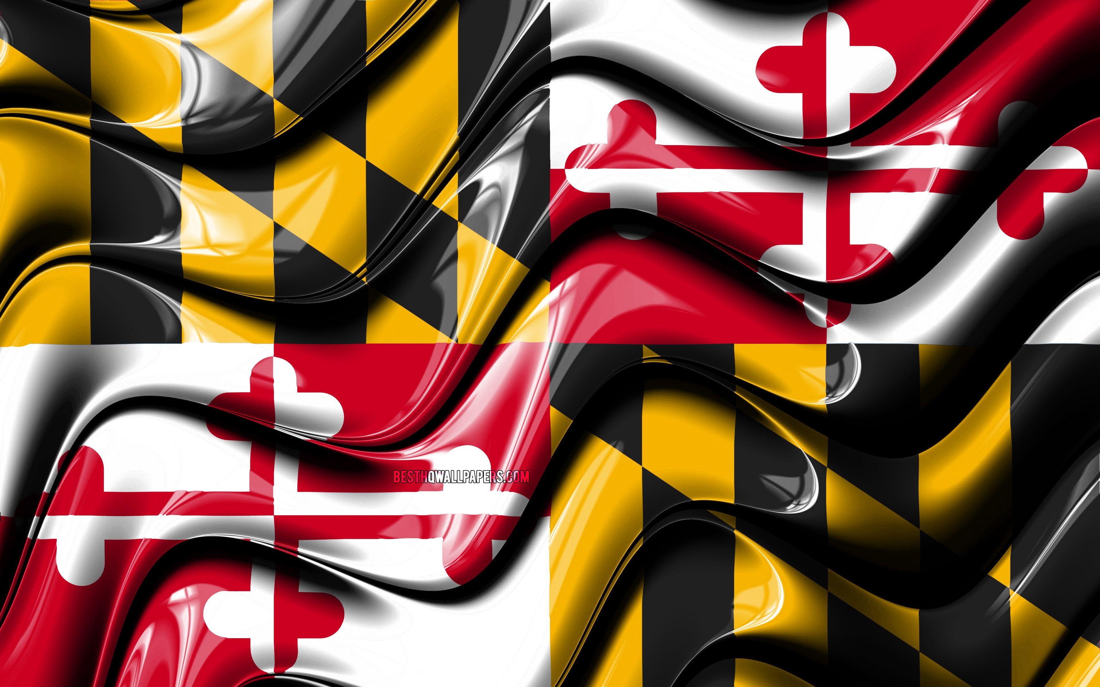 Maryland, Reisen, Flagge, 4K, USA, 3840x2400 4K Desktop