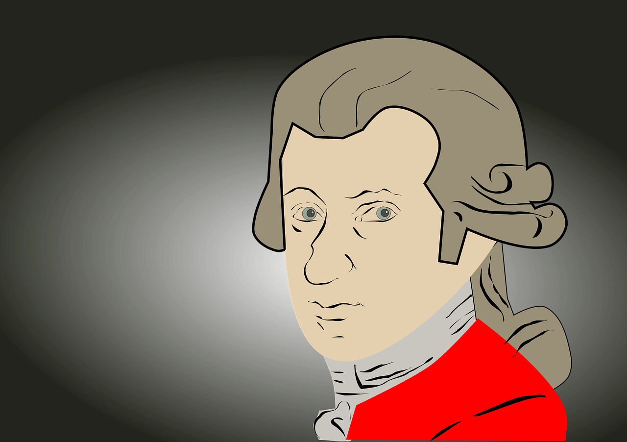 Mozart Porträt, kostenlose Grafik, Vektorbilder, Historisch, 1280x910 HD Desktop