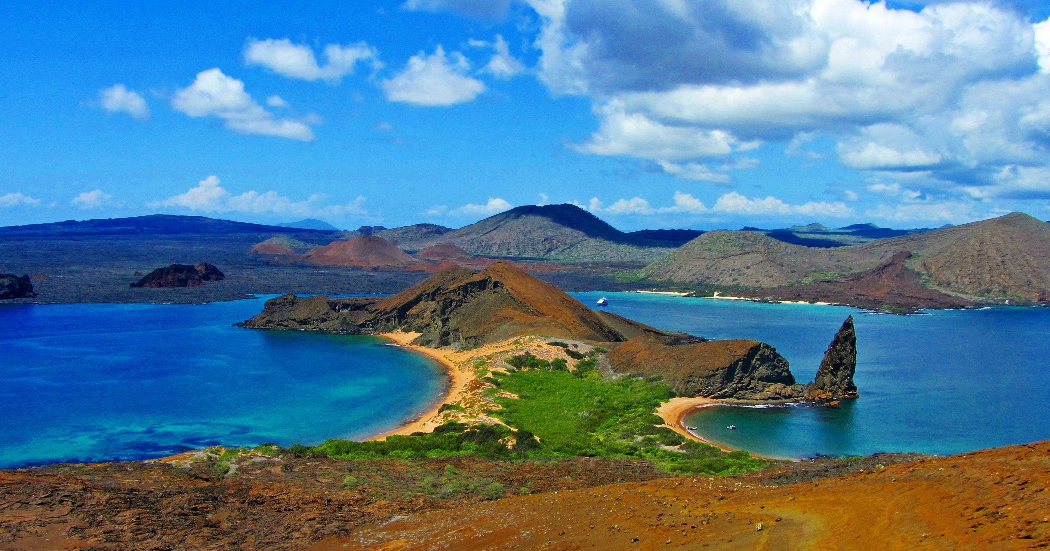 Galapagos-Inseln, Hintergrund, Natur, Meer, Reisen, 3500x1840 HD Desktop