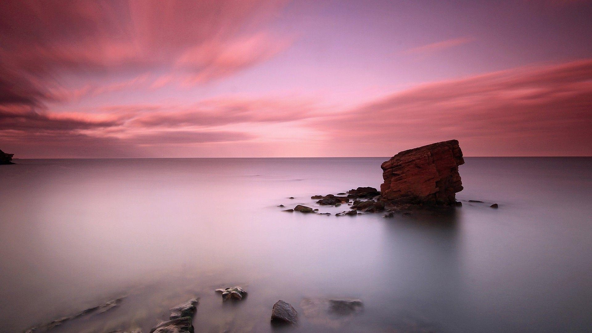 Long Beach, Landschaft, Langzeitbelichtung, Meer, Strand, 1920x1080 Full HD Desktop