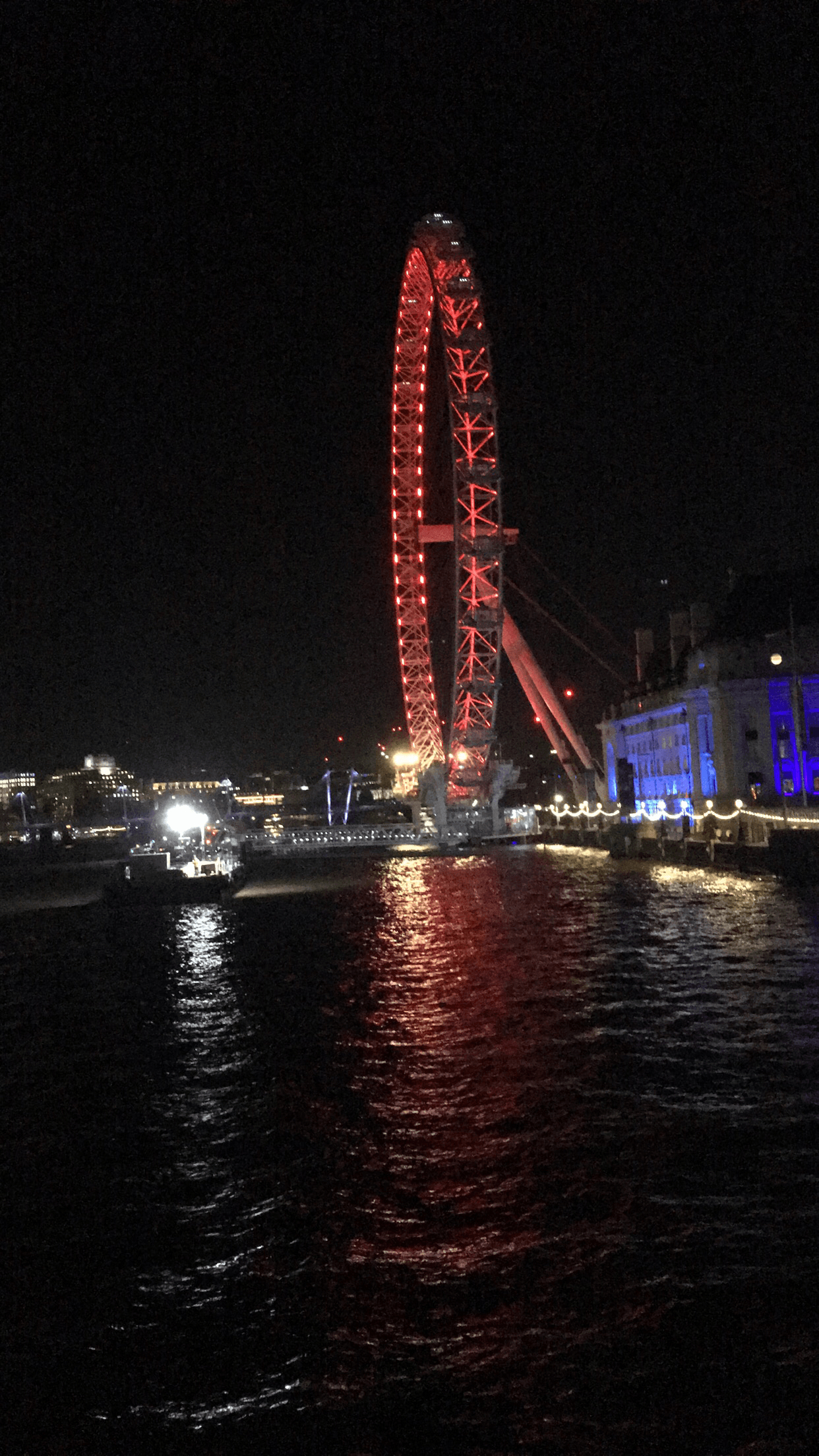 London Eye, Silvester 2017, iPhone, England, Nacht, 1250x2210 HD Handy