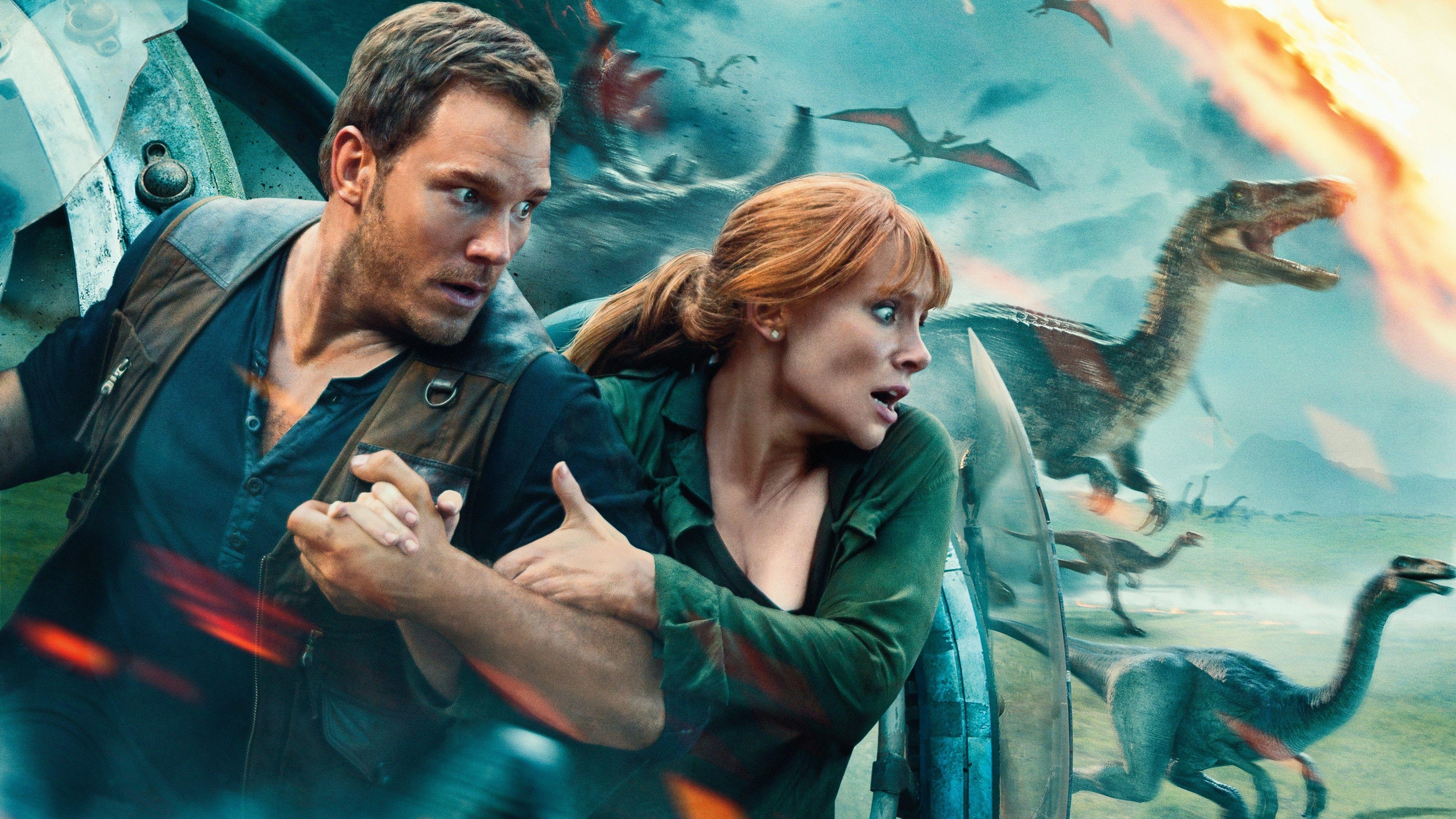 Chris Pratt, Jurassic World, Fallen Kingdom, Film, Hollywood, 3840x2160 4K Desktop