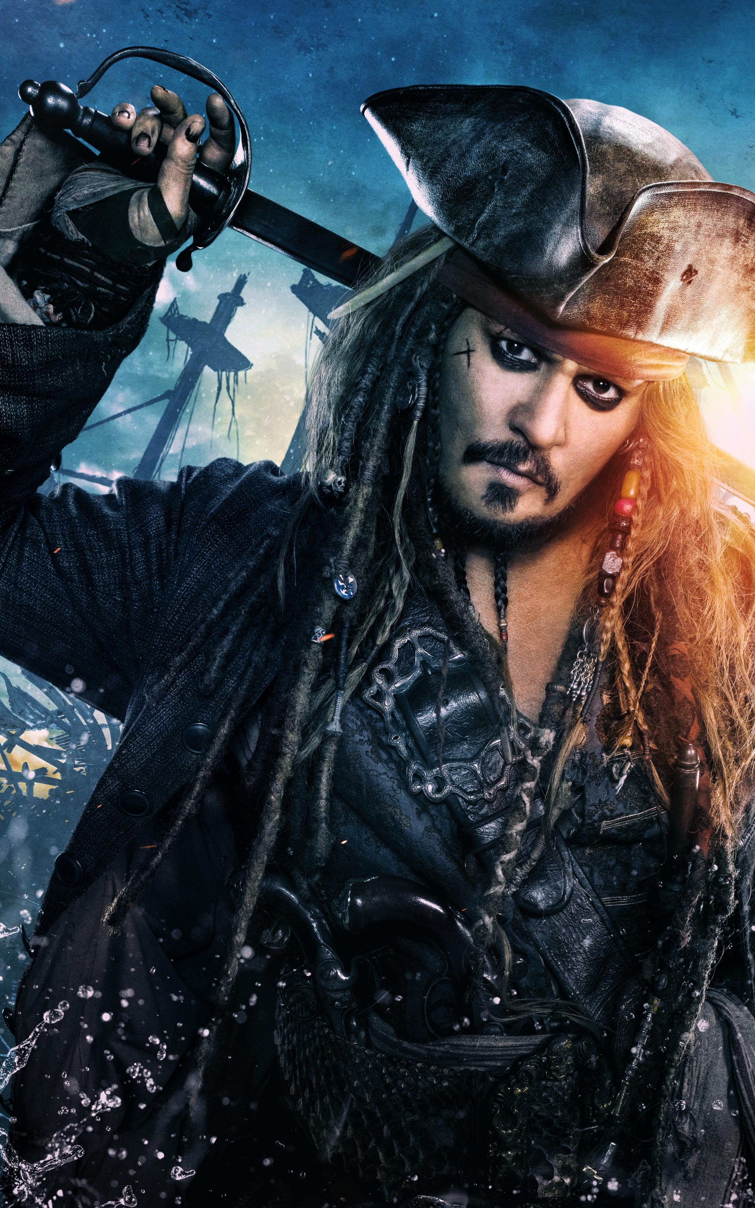 Jack Sparrow HD, Abenteurer, Piratencharakter, Filmfigur, 2500x4000 4K Handy