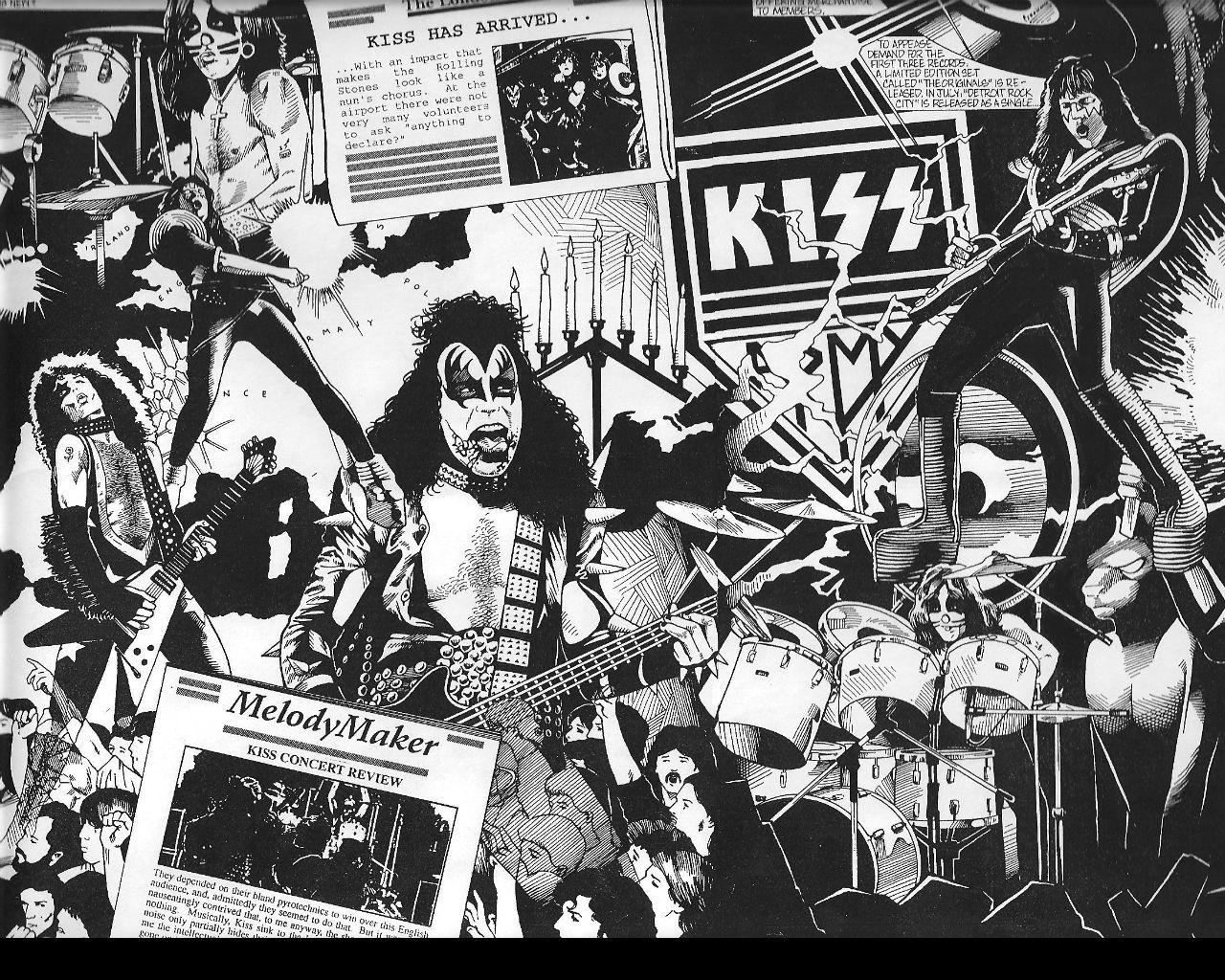 KISS Band, Rock gratis, Musik, Poster, Kult, 1280x1030 HD Desktop