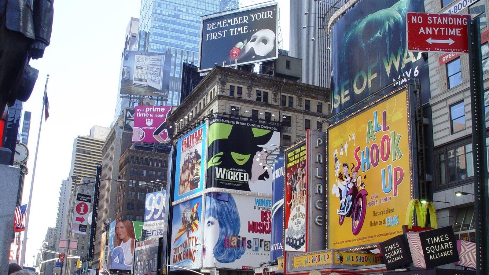 Broadway, Hintergrund, Bild, Reisen, New York, 1600x900 HD Desktop