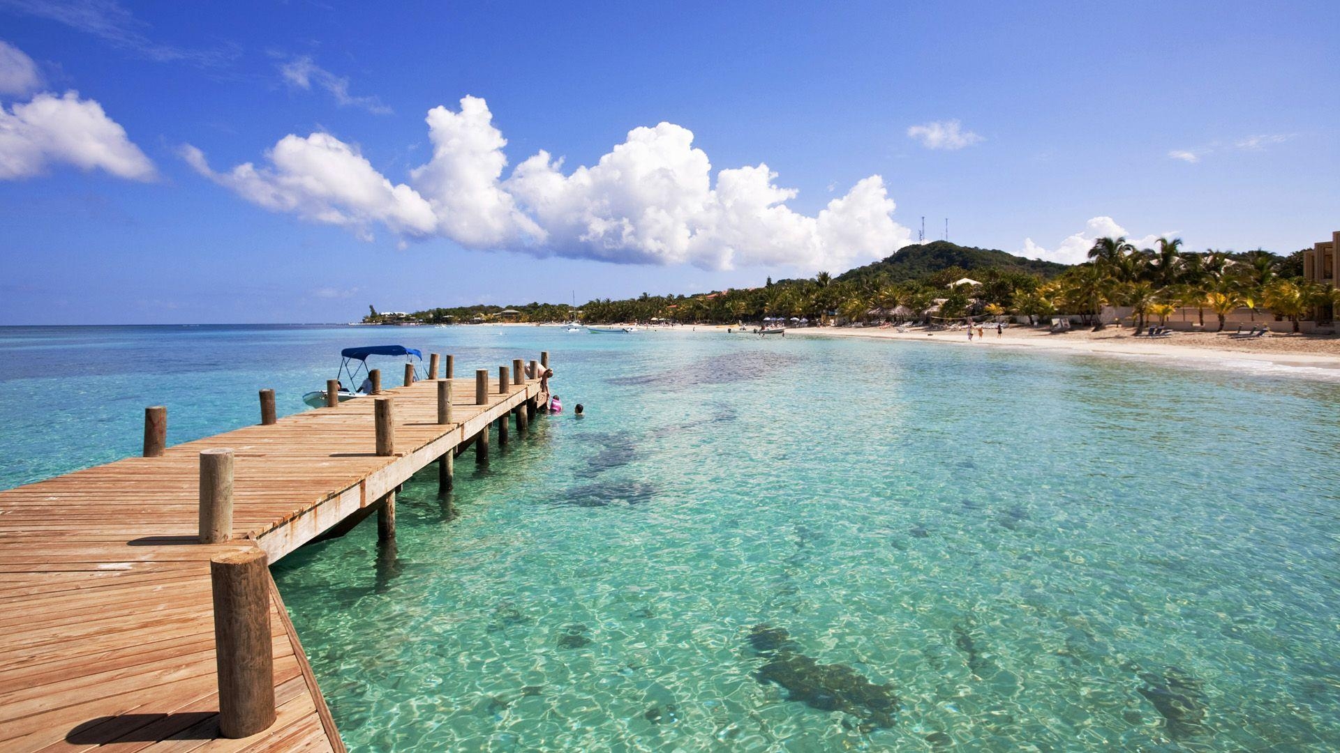 Roatan, Honduras, Insel, Karibik, Paradies, 1920x1080 Full HD Desktop