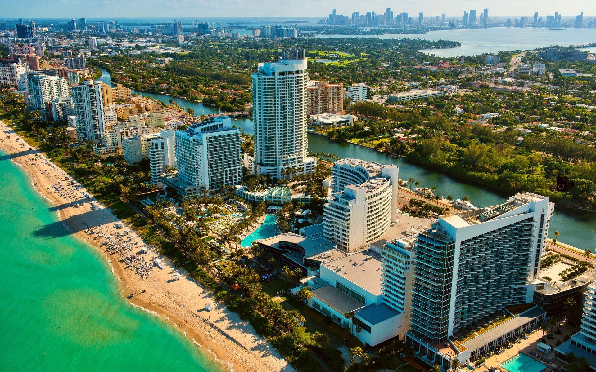 Miami, Stadtbild, Skyline, Wolkenkratzer, Tropisch, 1920x1200 HD Desktop