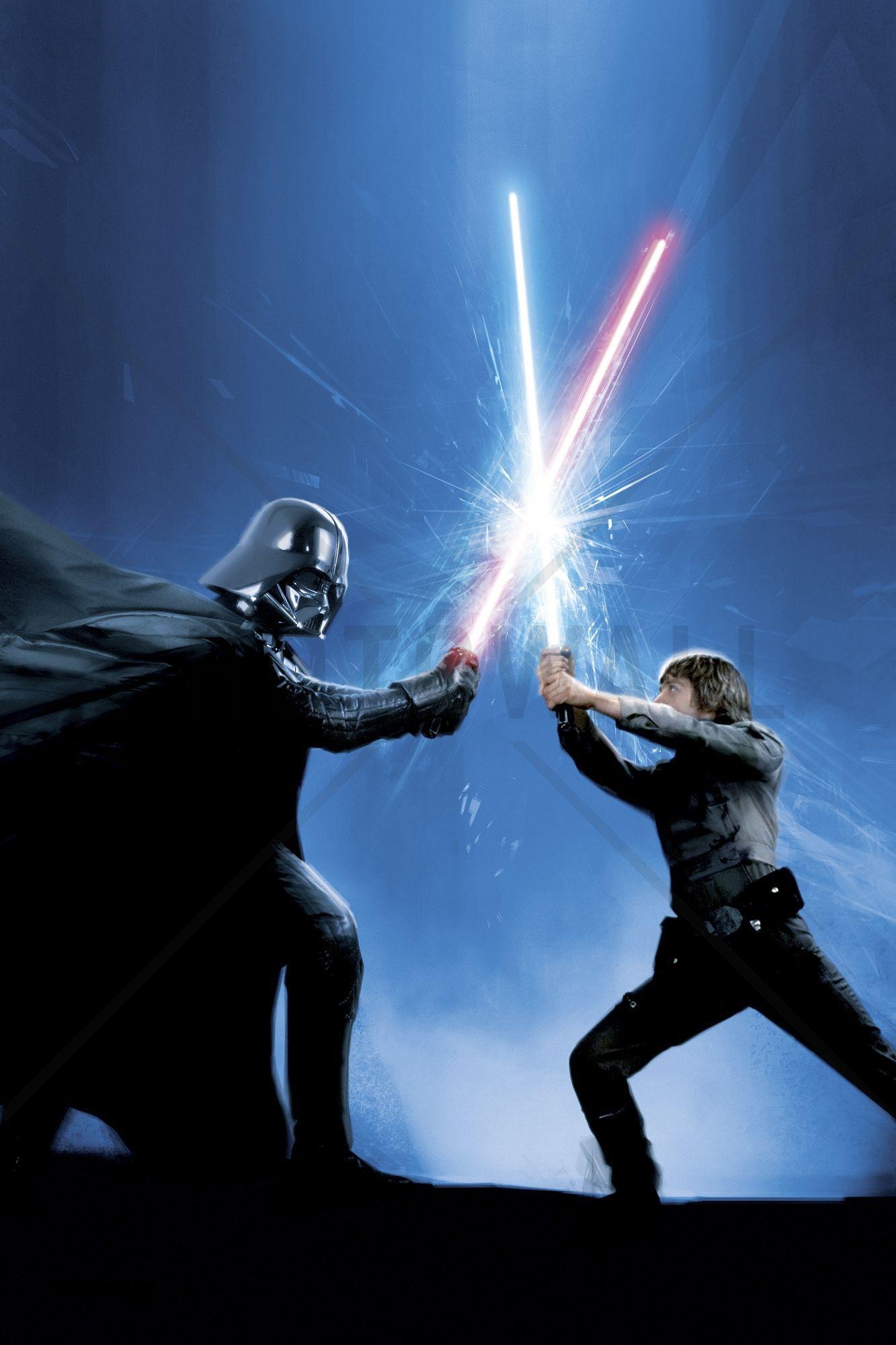 Star Wars, Vader, Luke Skywalker, Wandbild, Film, 1340x2000 HD Handy