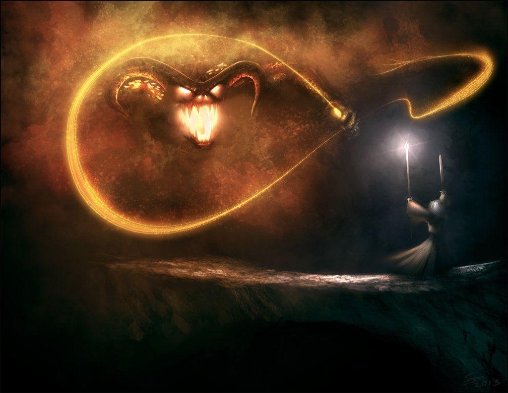 Gandalf, Balrog, Herr der Ringe, Schlacht, Download, 1030x800 HD Desktop