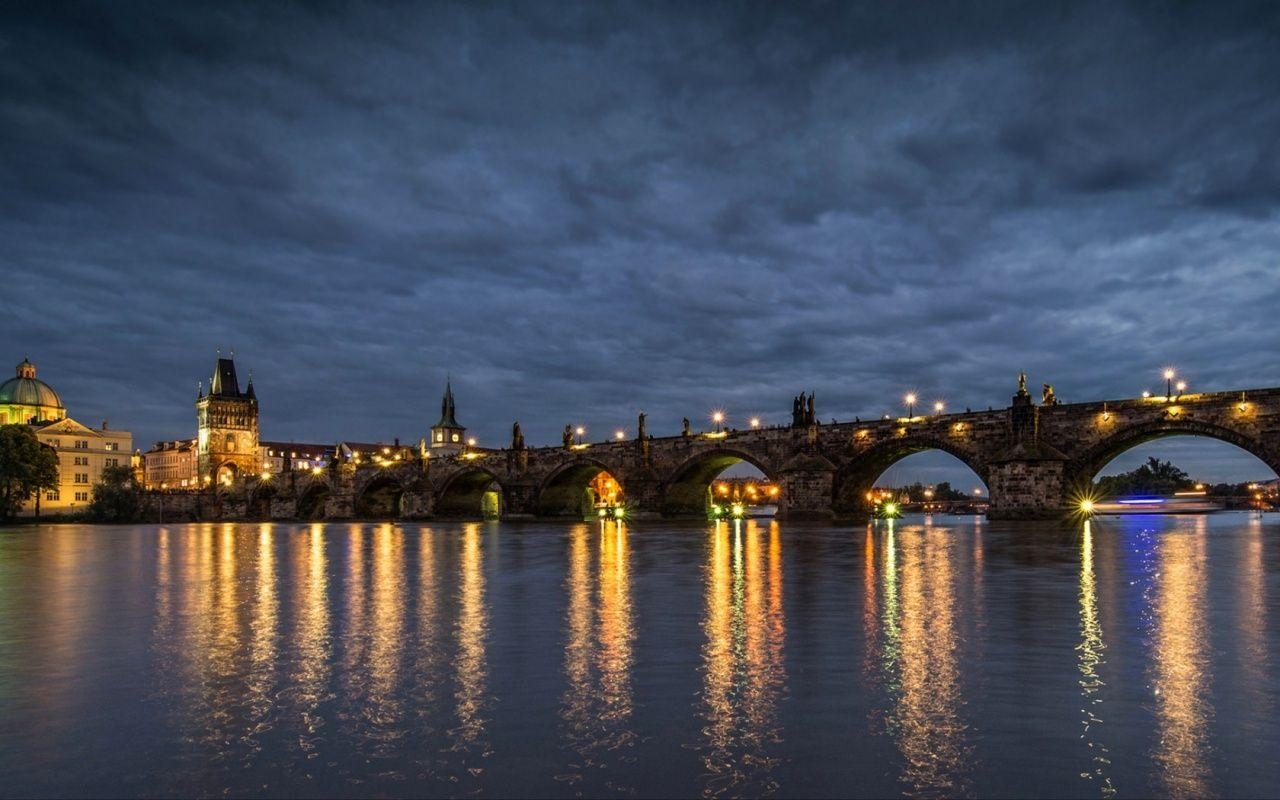 Karlsbrücke, Tschechien, Prag, Foto, Hintergrund, 1280x800 HD Desktop