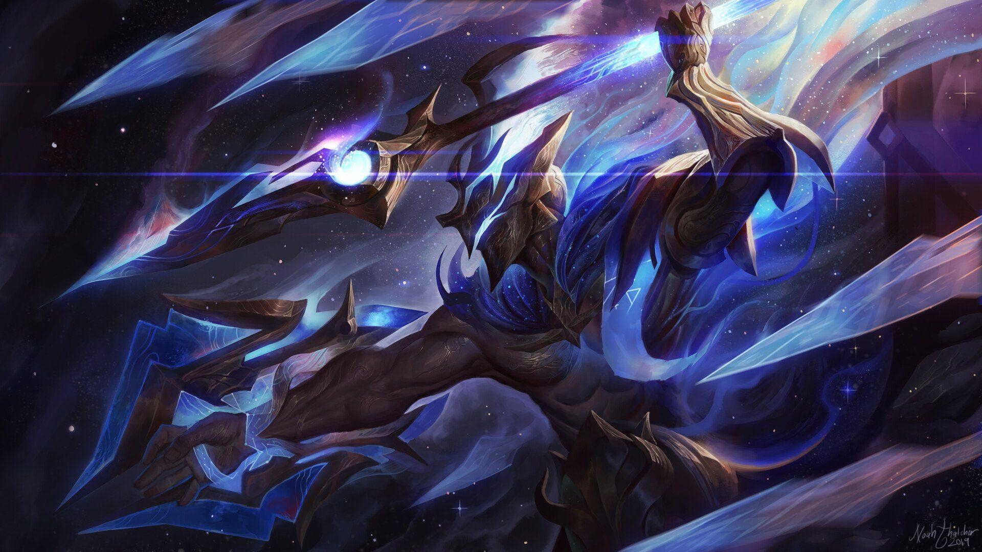 Pantheon, Cosmic Emperor, Fanart, League of Legends, Spiel, 1920x1080 Full HD Desktop