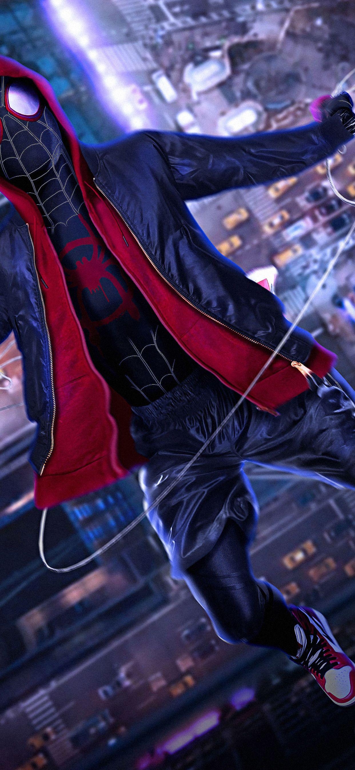 Spider-Man, Spider-Verse, Cartoons, Superhelden, Film, 1250x2690 HD Handy