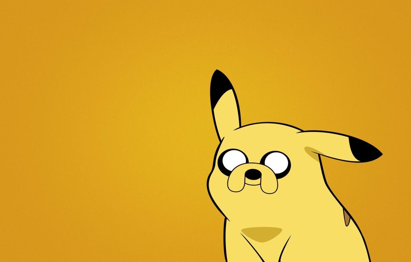 Minimalismus, Tricke, Pokémon, Pikachu, Cartoon, 1340x850 HD Desktop