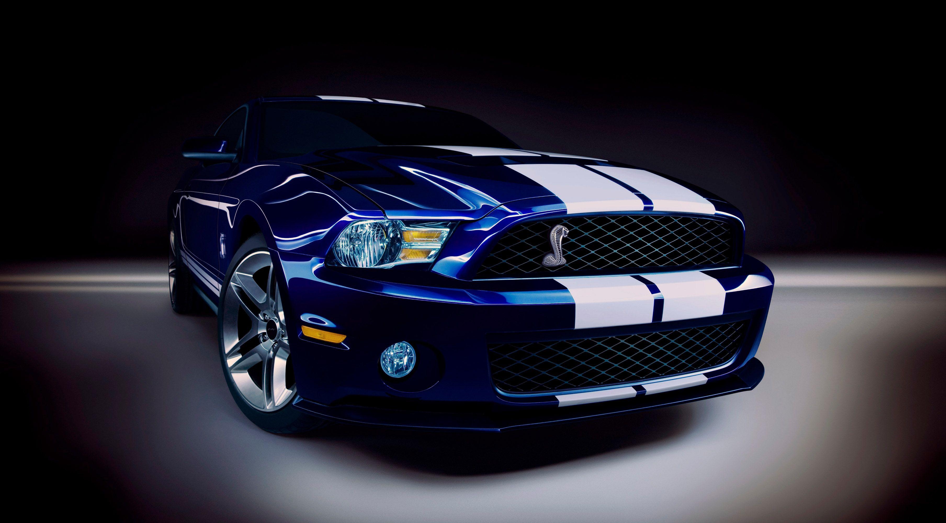 Ford Mustang, GT, Blau, Full HD, Auto, 3620x2000 HD Desktop