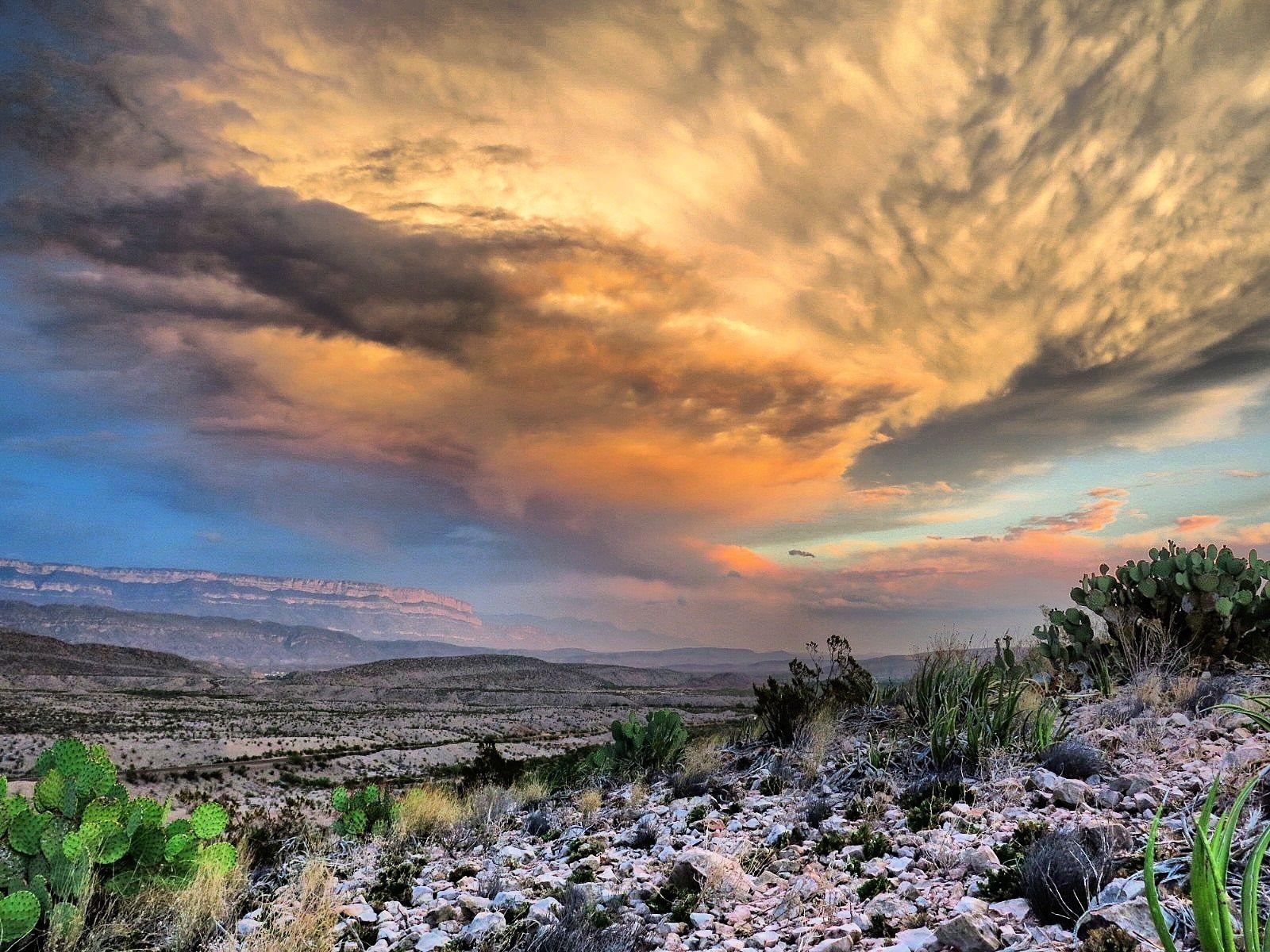 Sonnenuntergang, Big Bend Nationalpark, Texas, Schönheit, Natur, 1600x1200 HD Desktop