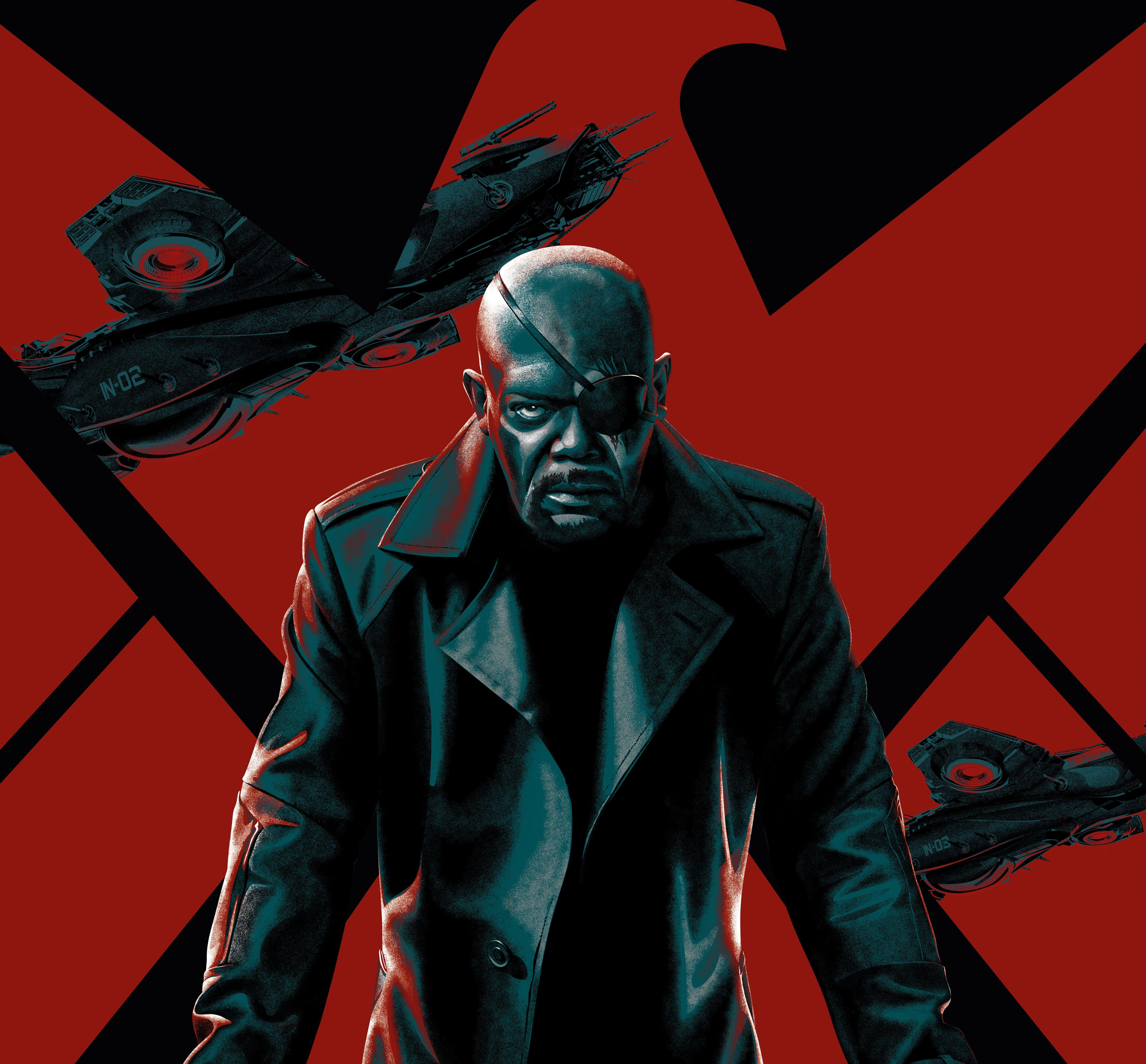 Nick Fury, Samuel L. Jackson, Marvel Comics, HD, Filme, 5600x5200 4K Desktop