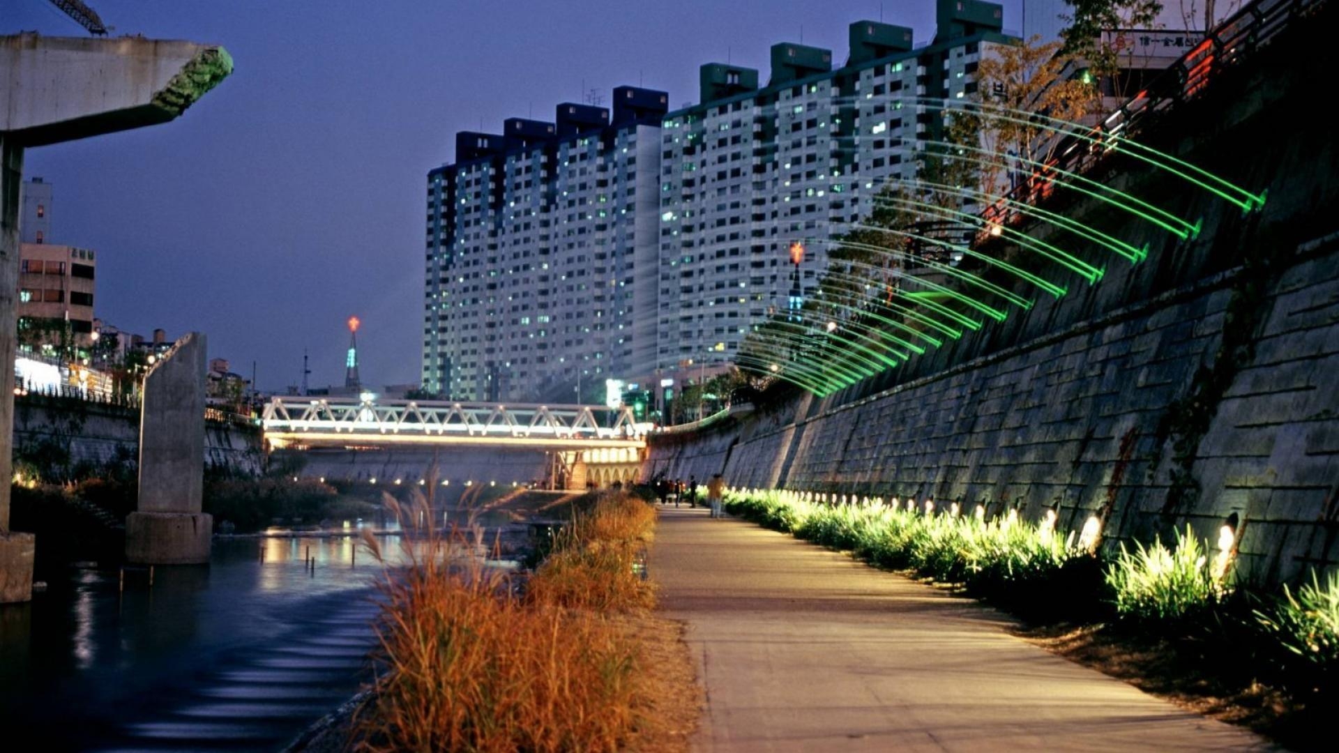 Seoul, Nachtlichter, Südkorea, Stadt, Asien, 1920x1080 Full HD Desktop