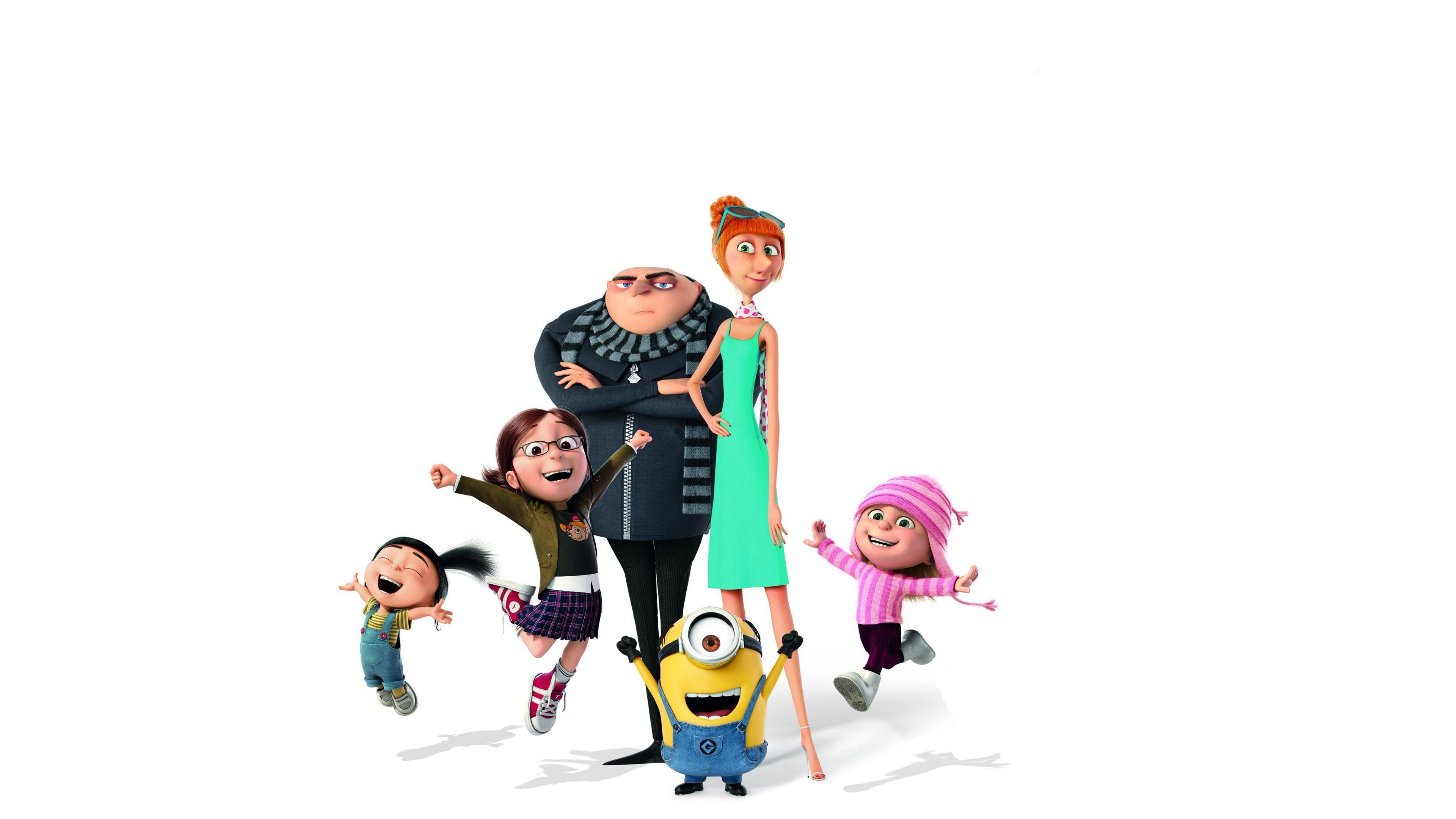 Gru, Margo, Agnes, Edith, Lucy Wilde, 3840x2160 4K Desktop