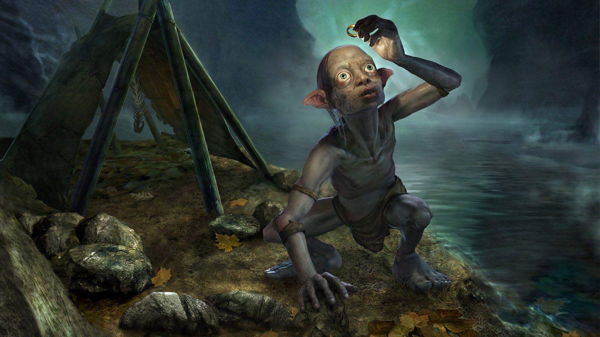 Kunstwerk, Gollum, Herr der Ringe, HD, Fantasy, 1920x1080 Full HD Desktop