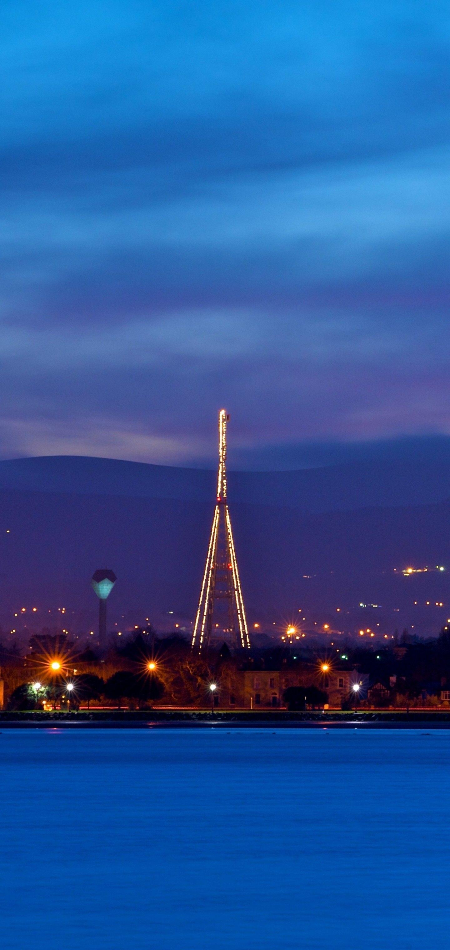 Abendhimmel, Dublin, Irland, Reisen, Kunst, 1440x3040 HD Handy