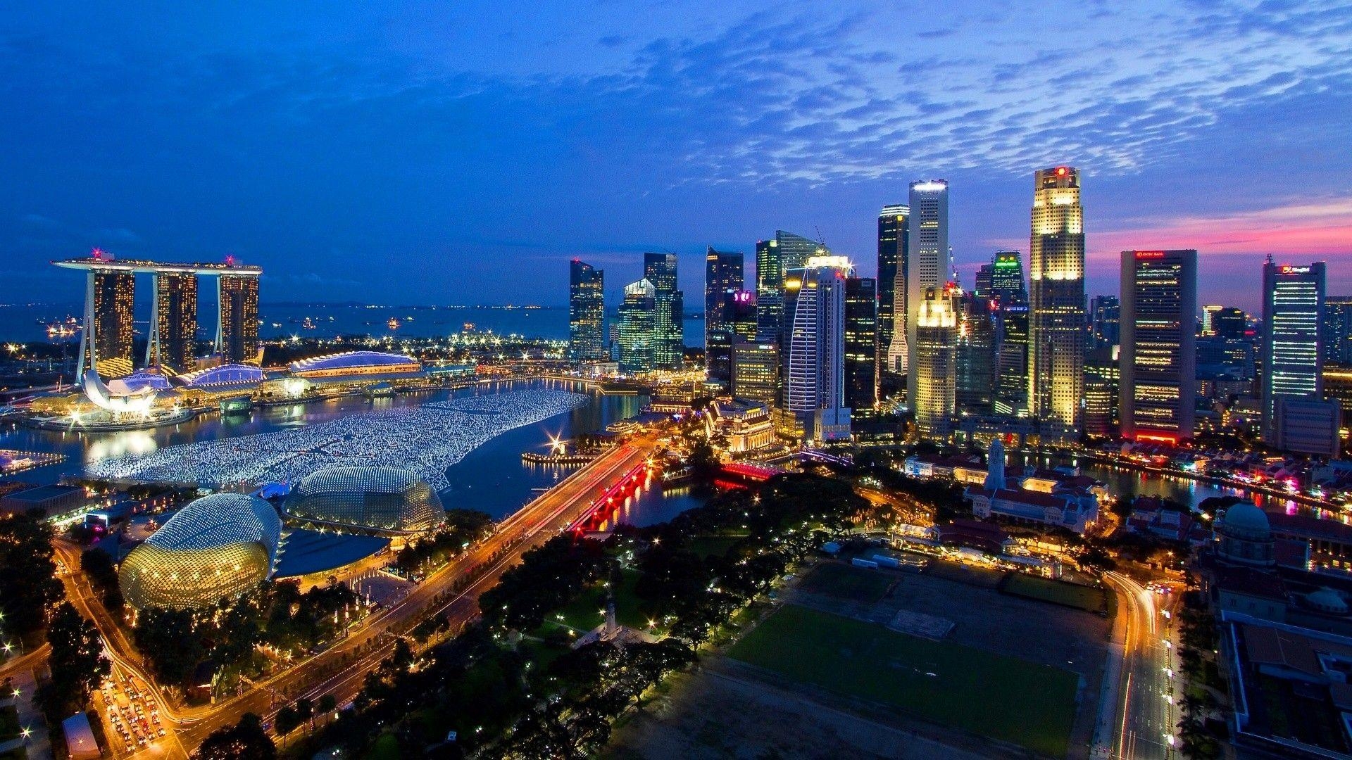 Singapur, Stadtlandschaft, Reisefotografie, Skyline, Asien, 1920x1080 Full HD Desktop