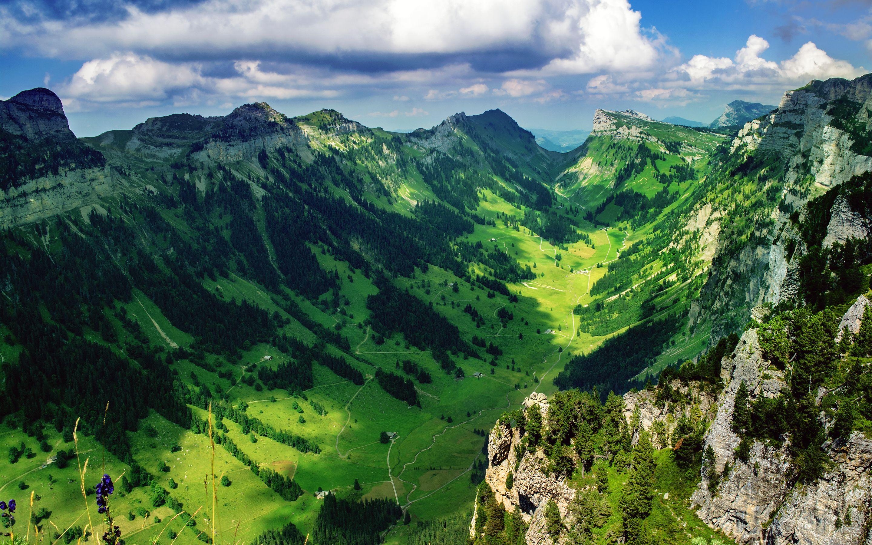 Justistal, Schweiz, Natur, Hintergrund, Landschaft, 2880x1800 HD Desktop