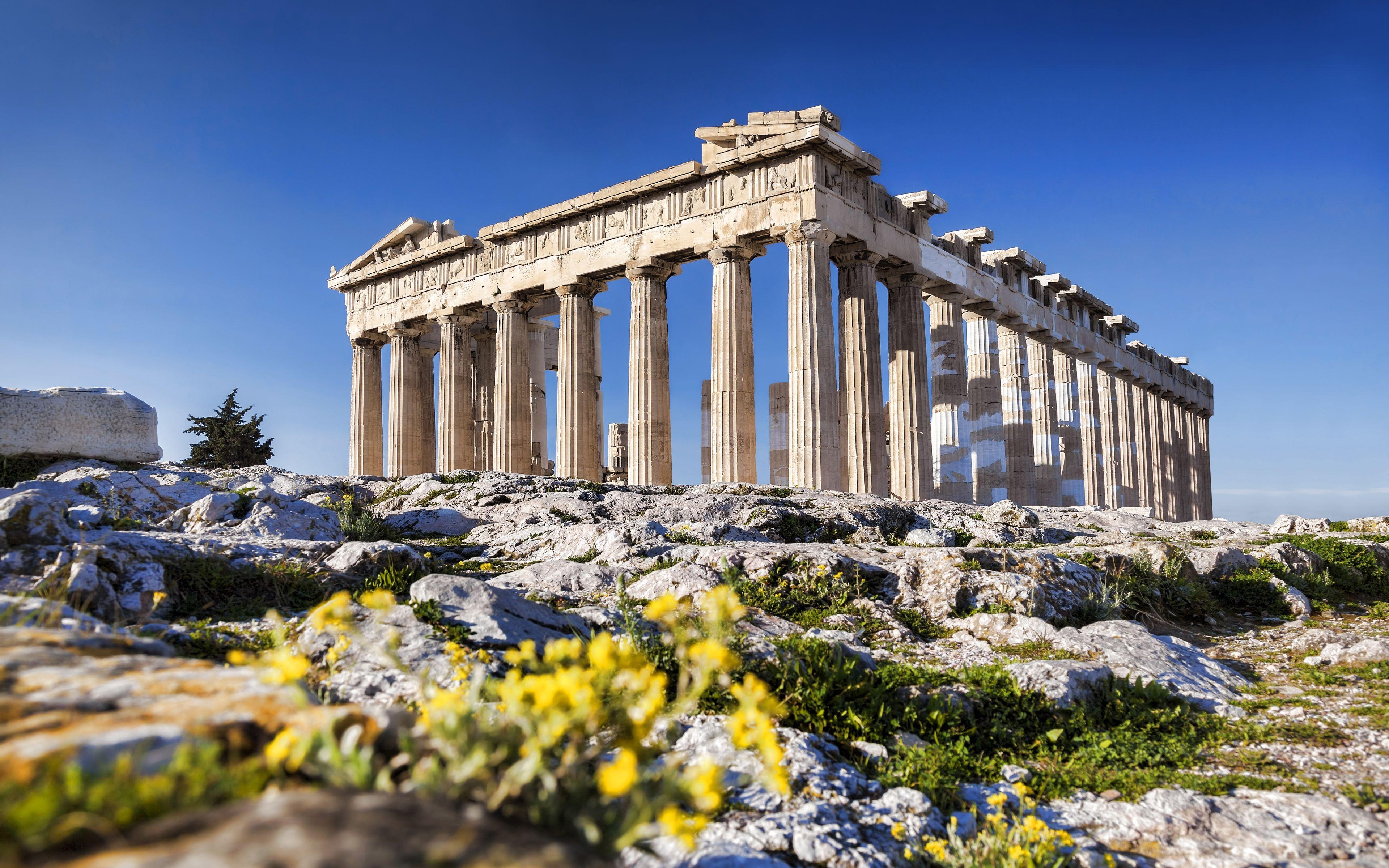 Akropolis, Athen 4K, Wahrzeichen, Griechenland, Download, 3840x2400 4K Desktop