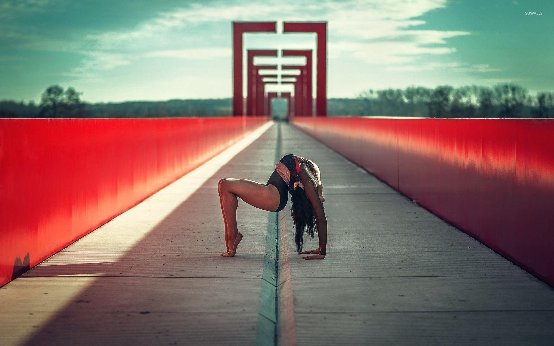 Gymnastin, Brücke, Fotografie, Stärke, Gleichgewicht, 1920x1200 HD Desktop