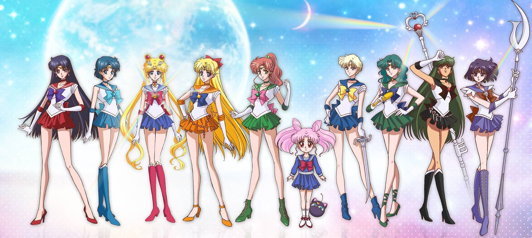 Sailor Moon, Vollbild, HD-Qualität, PC, Anime, 1790x800 Dual Screen Desktop