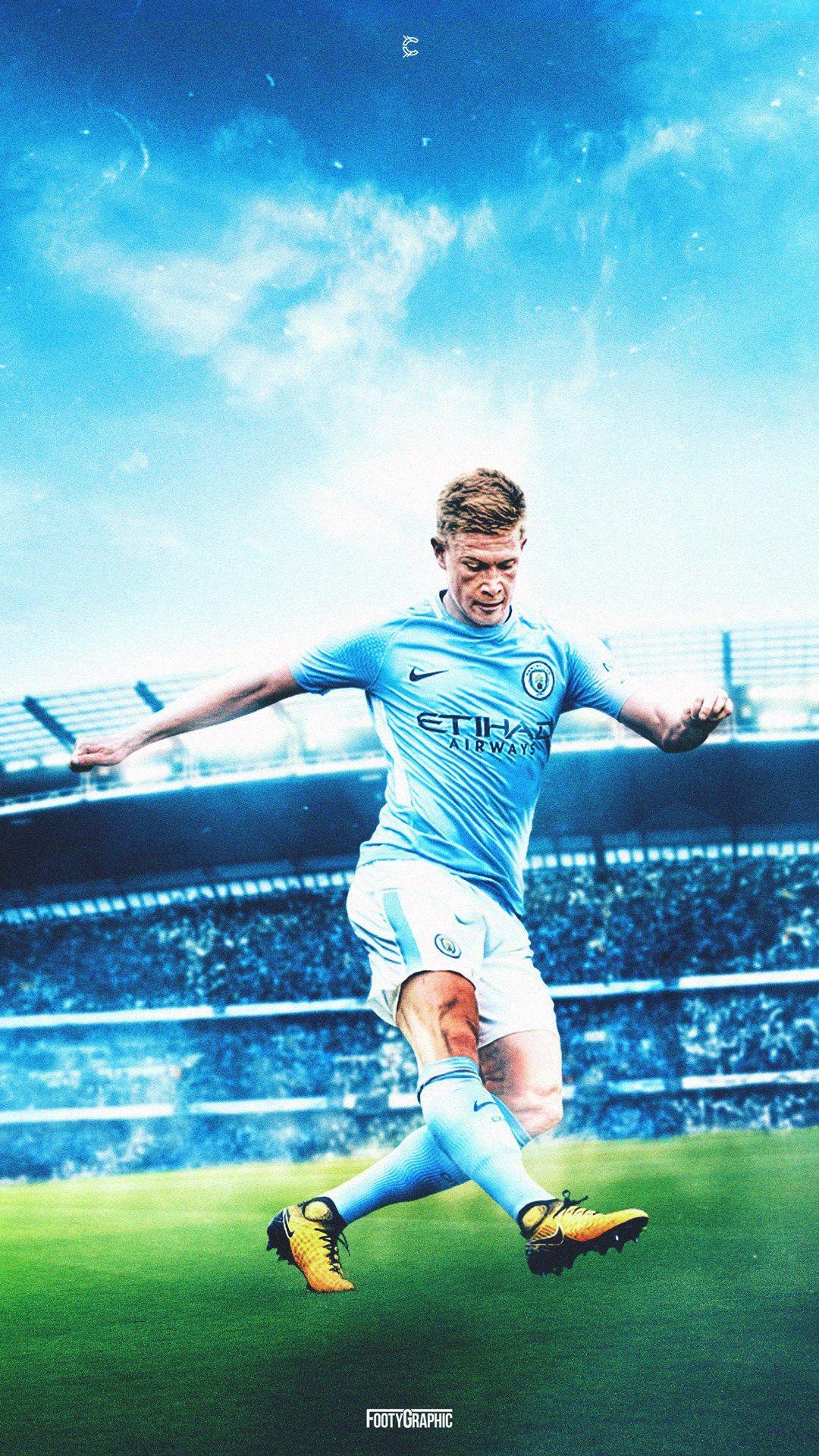 Kostenlos, Kevin De Bruyne, Lockscreen, Footygraphic, Download, 1080x1930 HD Handy