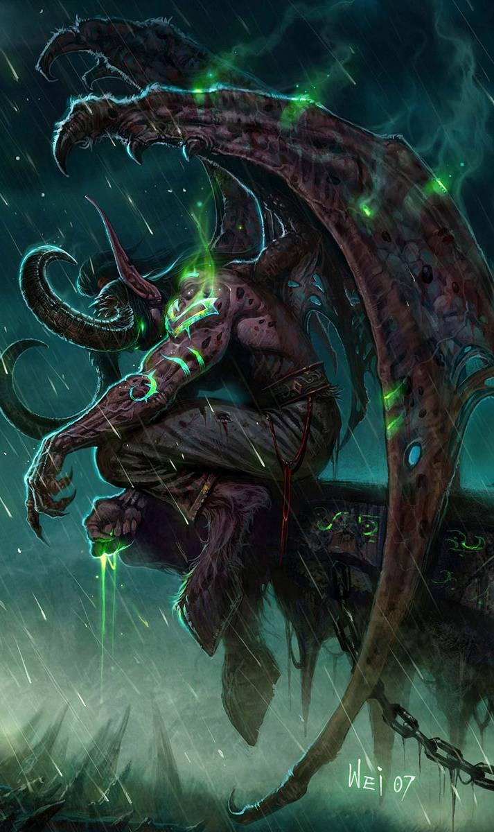 Illidan Sturmgrimm, Wallpaper, Elfen, Dämon, Blizzard, 720x1200 HD Handy