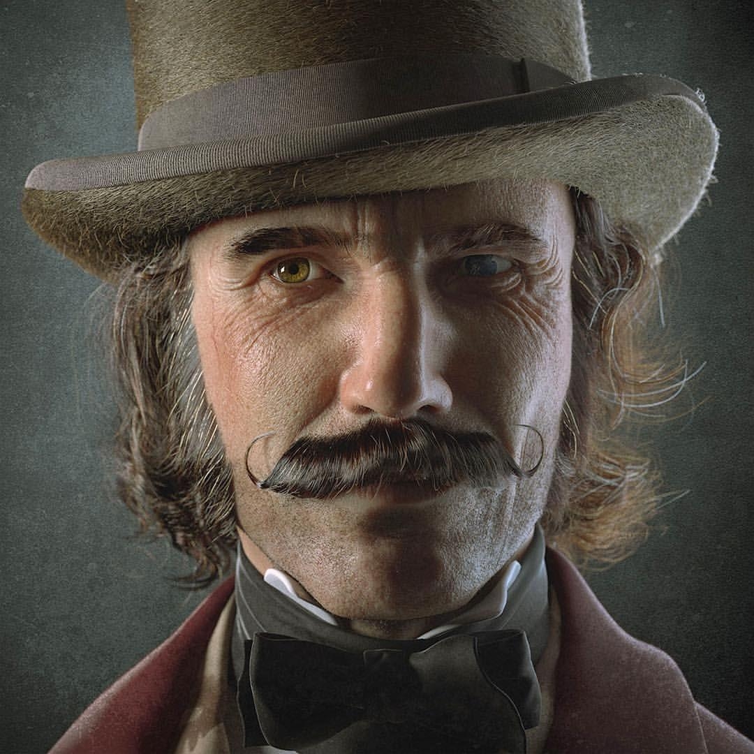 ZBrush, Bill der Schlächter, Fan-Kunst, Gangs of New York, Film, 1080x1080 HD Handy