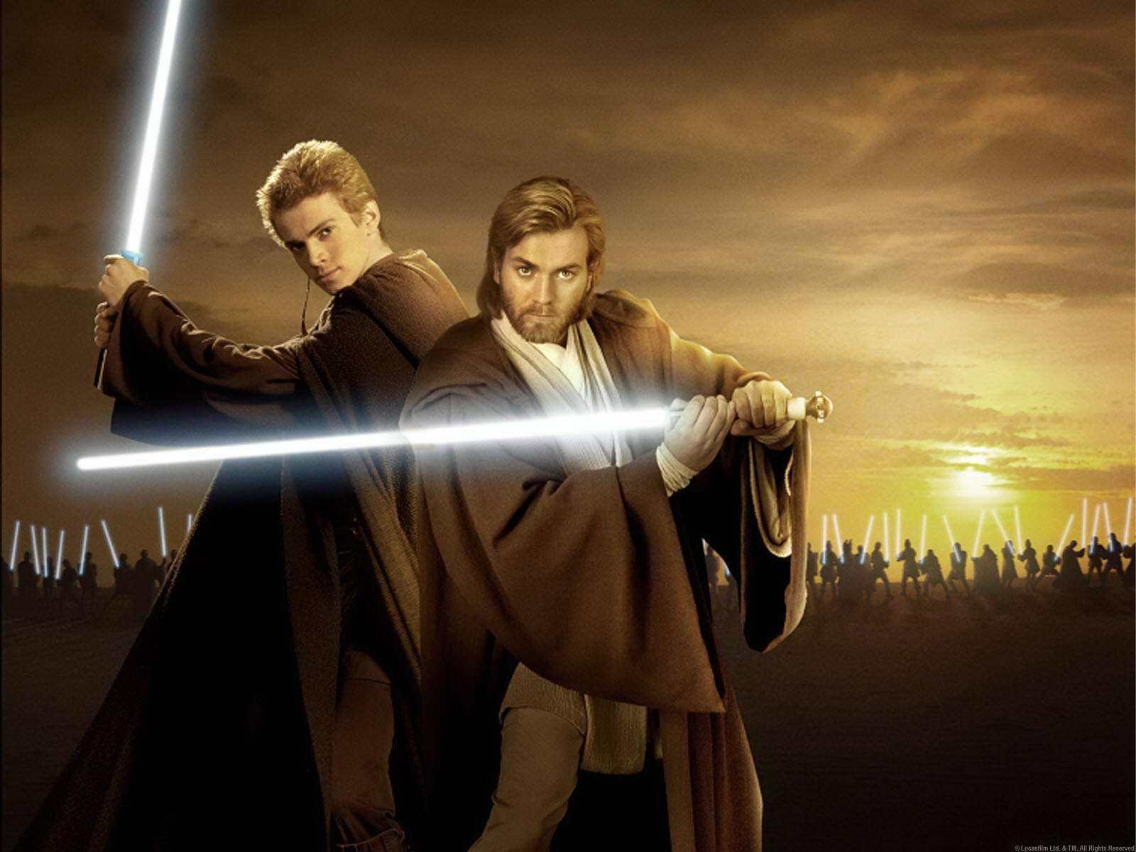 Obi-Wan Kenobi, Anakin Skywalker, Star Wars, Duo, Meister, 1600x1200 HD Desktop