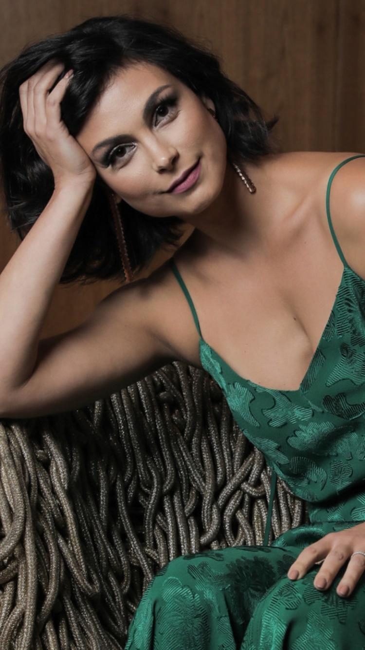 Morena Baccarin, grün, Kleid, Schauspielerin, kostenlos, 750x1340 HD Handy