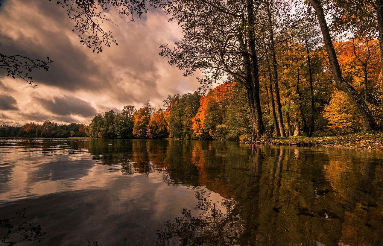 Polen, See Hańcza, Natur, Herbst, Wälder, 1280x830 HD Desktop